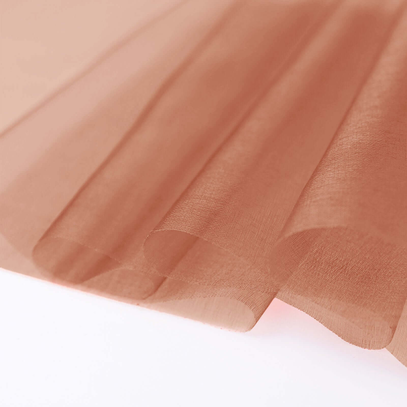 12x10yd Terracotta (Rust) Sheer Chiffon Fabric Bolt, DIY Voile Drapery Fabric