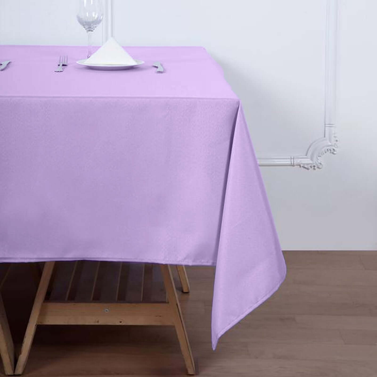 Polyester Square 70x70 Tablecloth Lavender Lilac - Wrinkle-Resistant & Durable Table Cover