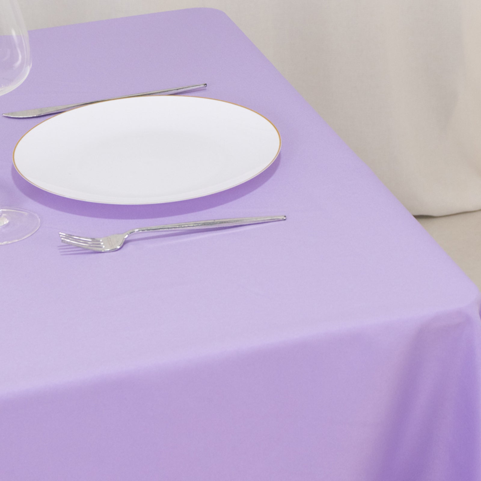 Premium Polyester 70x70 Table Overlay Square Tablecloth Lavender Lilac 220GSM Wrinkle-Resistant Table Cover