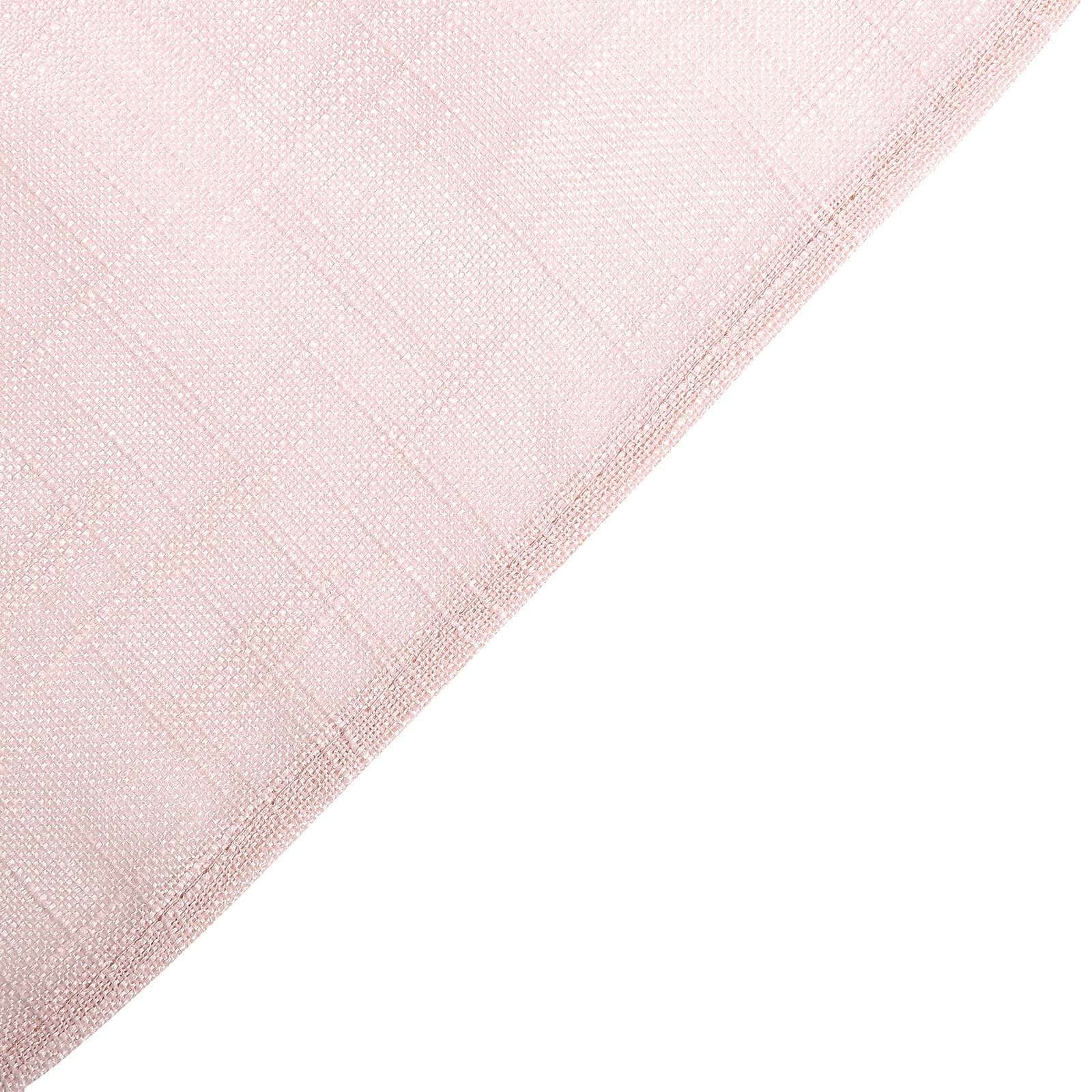 Faux Linen 60x102 Rectangular Tablecloth Blush - Slubby Textured & Wrinkle Resistant Table Cover