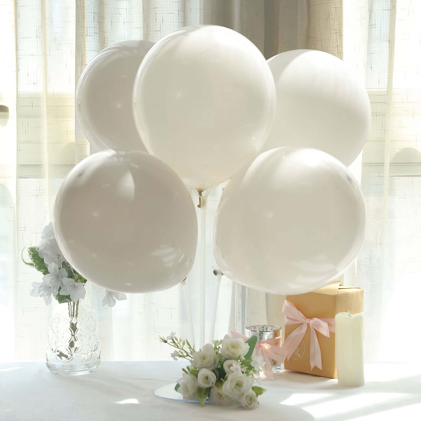 25 Pack 12 Matte Pastel Beige Helium Air Latex Party Balloons