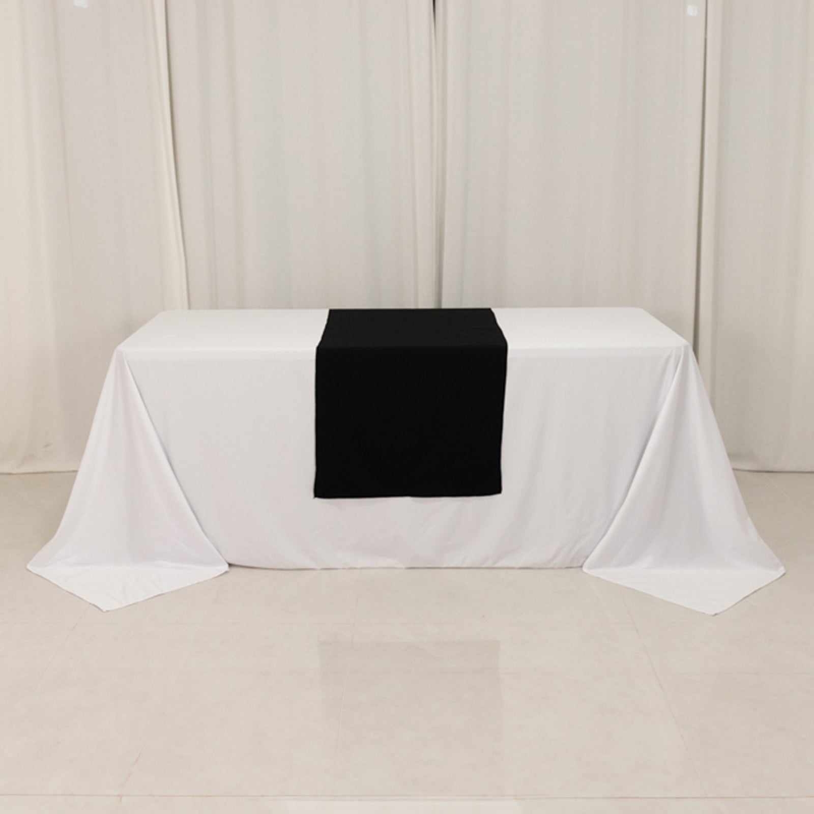 Wide Premium Polyester 24x72 Table Runner Black - Sublimation Printable Banner