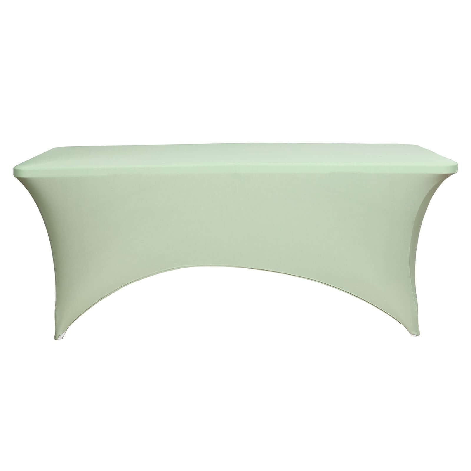 Stretch Spandex 6ft Rectangle Tablecloth Sage Green - Durable Form-Fitting Table Cover