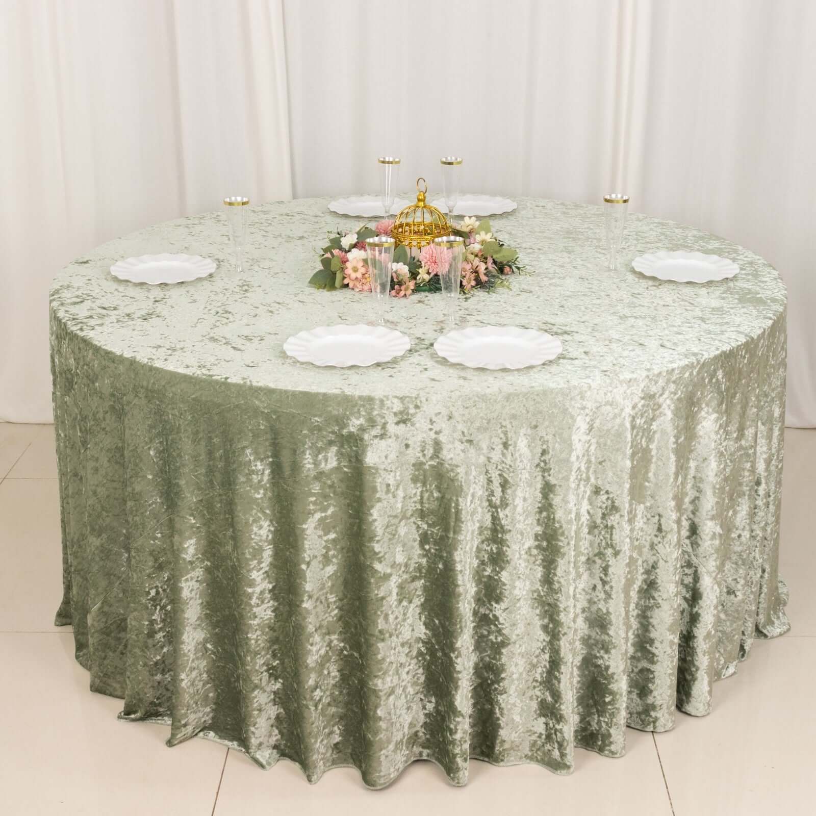 Polyester 90x132 Rectangle Tablecloth Sage Green - Seamless Wrinkle-Resistant Table Cover