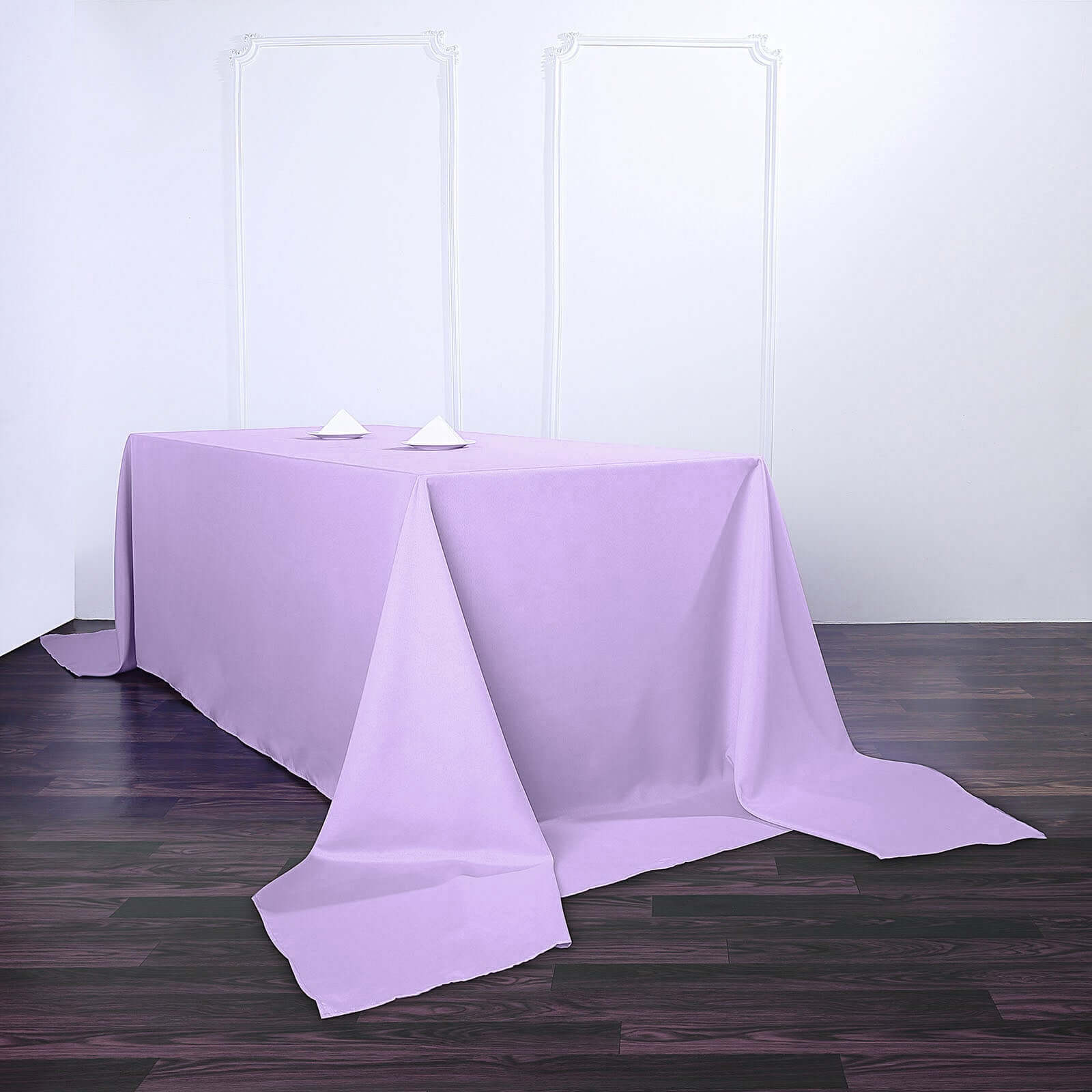 Polyester 90x156 Rectangle Tablecloth Lavender Lilac - Seamless Wrinkle-Resistant Table Cover