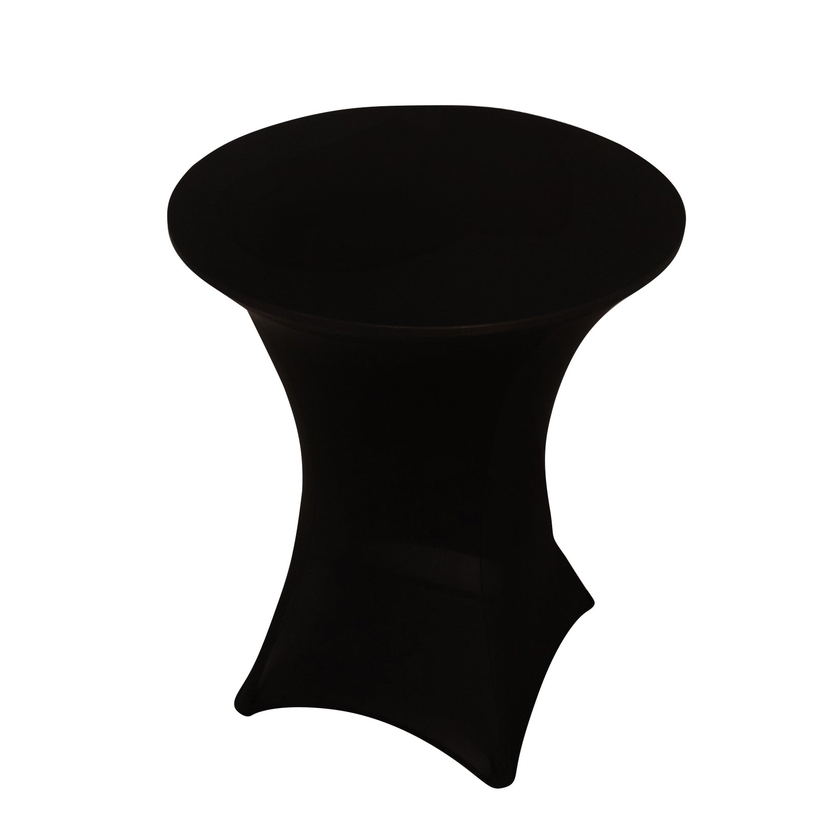Spandex 33-36 Round Cocktail Table Cover Black - Easy to Maintain Stretch Fitted Highboy Tablecloth