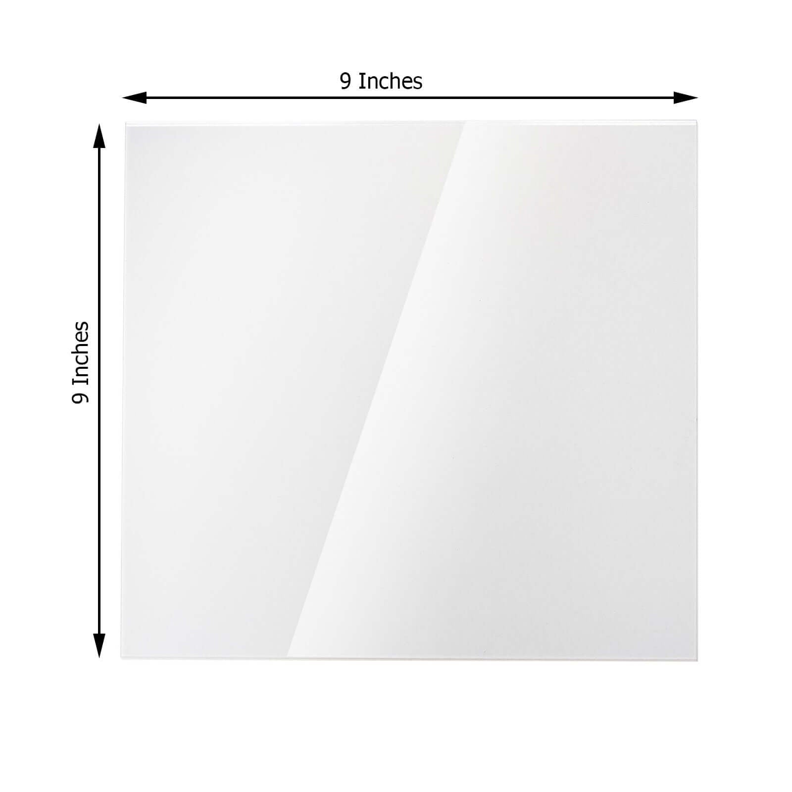 2-Pack Acrylic Plexiglass Sheets Top Plates Clear Square - Protective Film Coating 9 3mm Thick