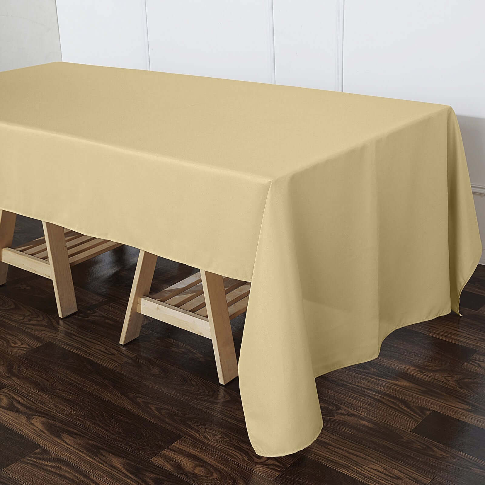 Polyester 60x126 Rectangle Tablecloth Champagne - Wrinkle-Resistant Table Cover