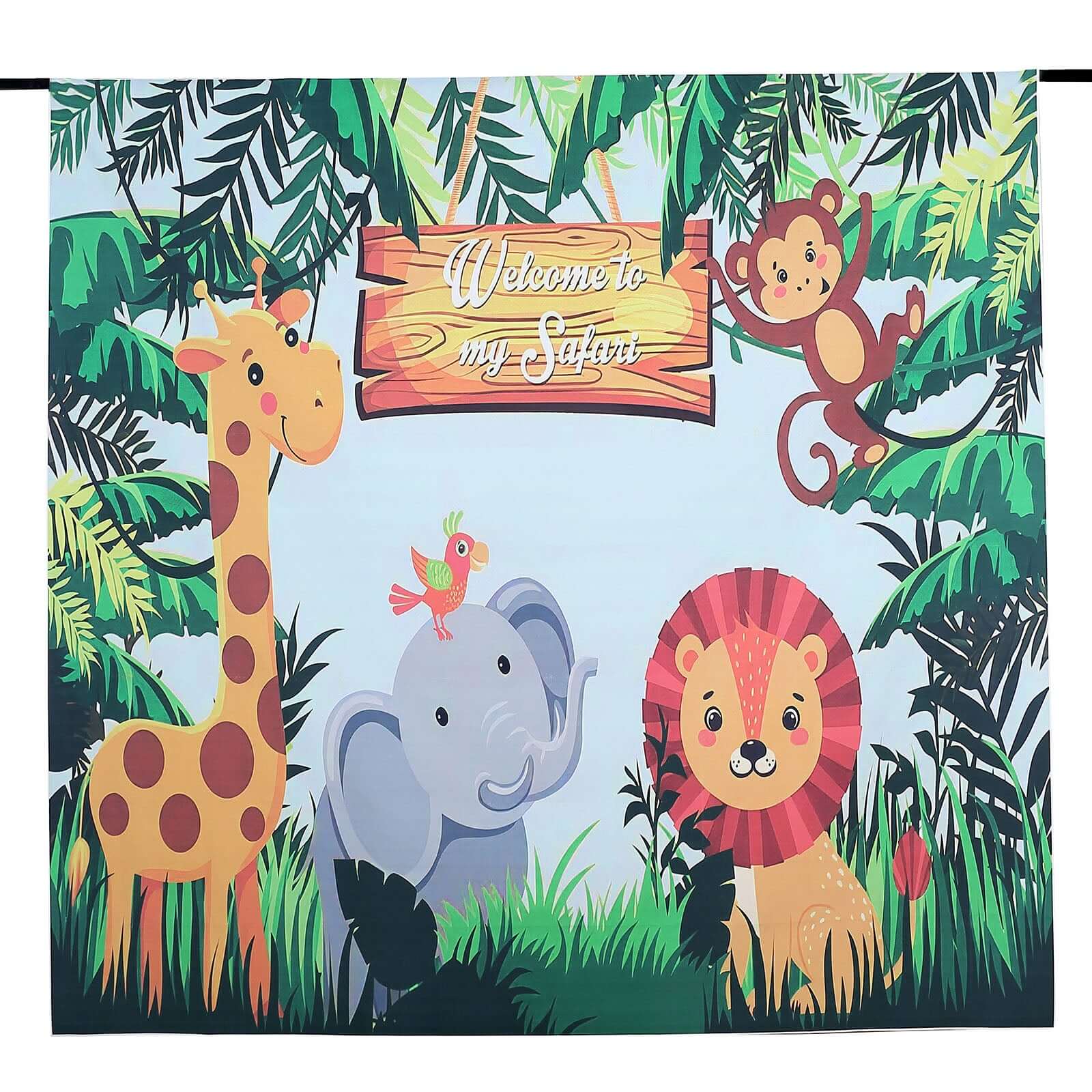8ftx8ft Jungle Animal Welcome To My Safari Vinyl Photo Backdrop