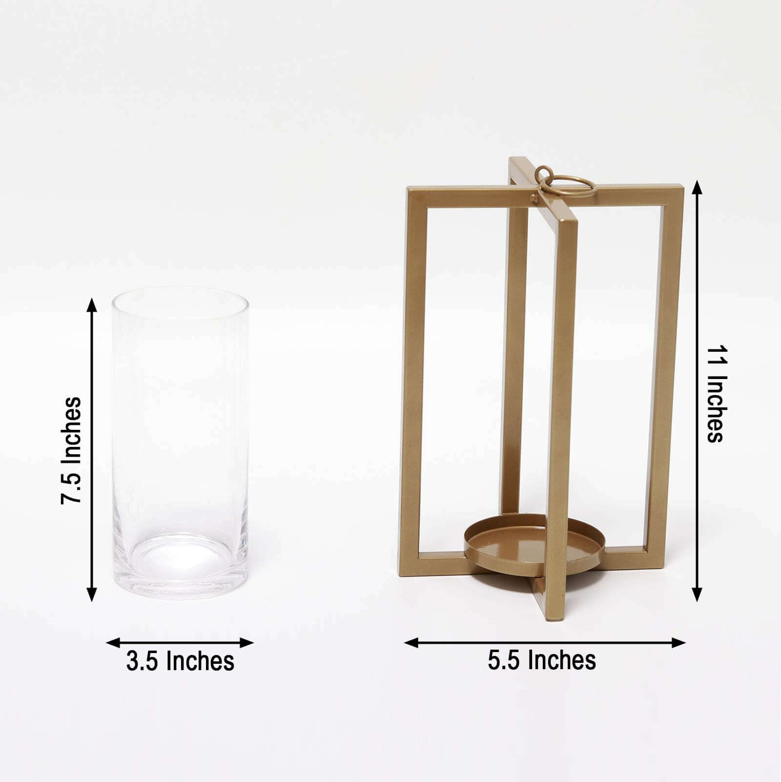 Lantern Candle Holder Gold Metal Geometric Cross Bar Design - Suitable for Modern Home and Event Centerpieces 11