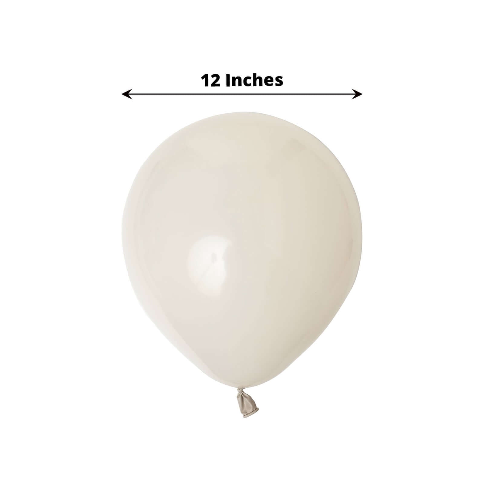 25 Pack 12 Matte Pastel Beige Helium Air Latex Party Balloons