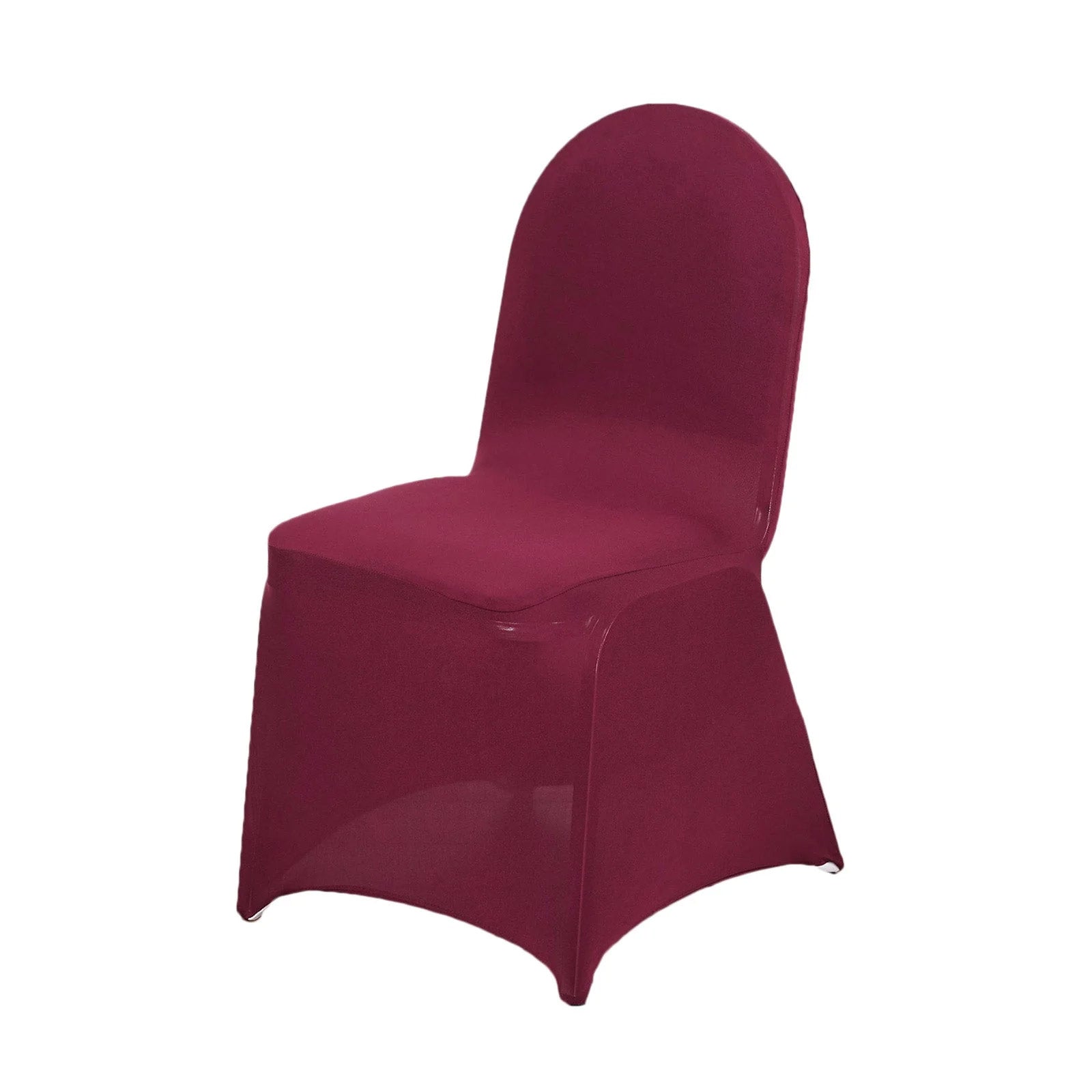 10 Pack Spandex Chair Covers for Banquet Chairs Burgundy - Durable Reusable Stretch Slip-On Covers