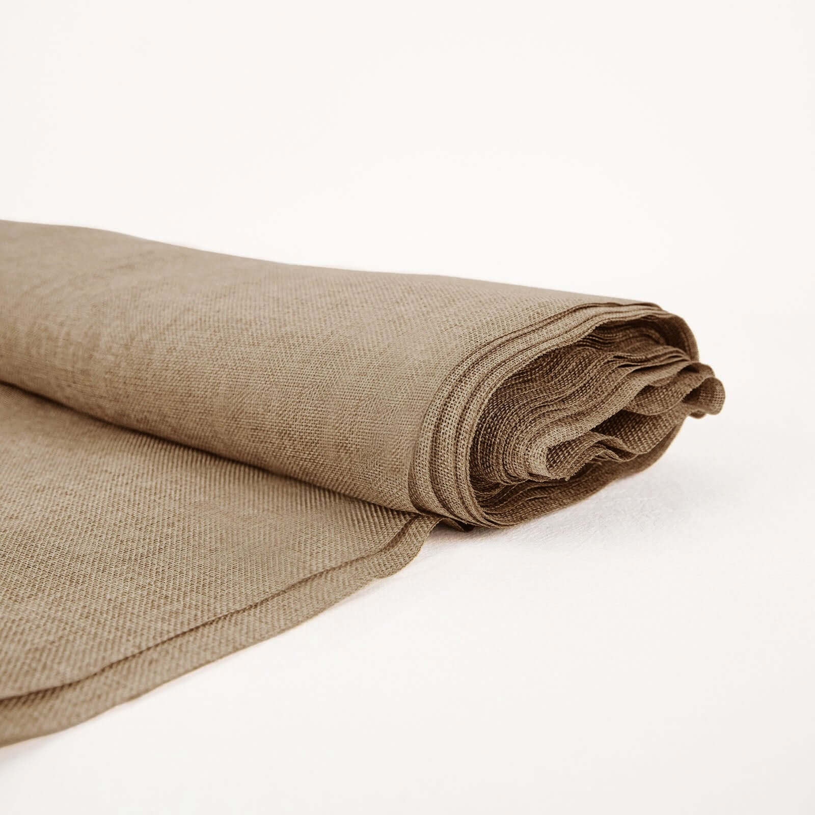 54x10 Yards Natural faux Burlap Fabric Roll, Jute Linen DIY Fabric Bolt