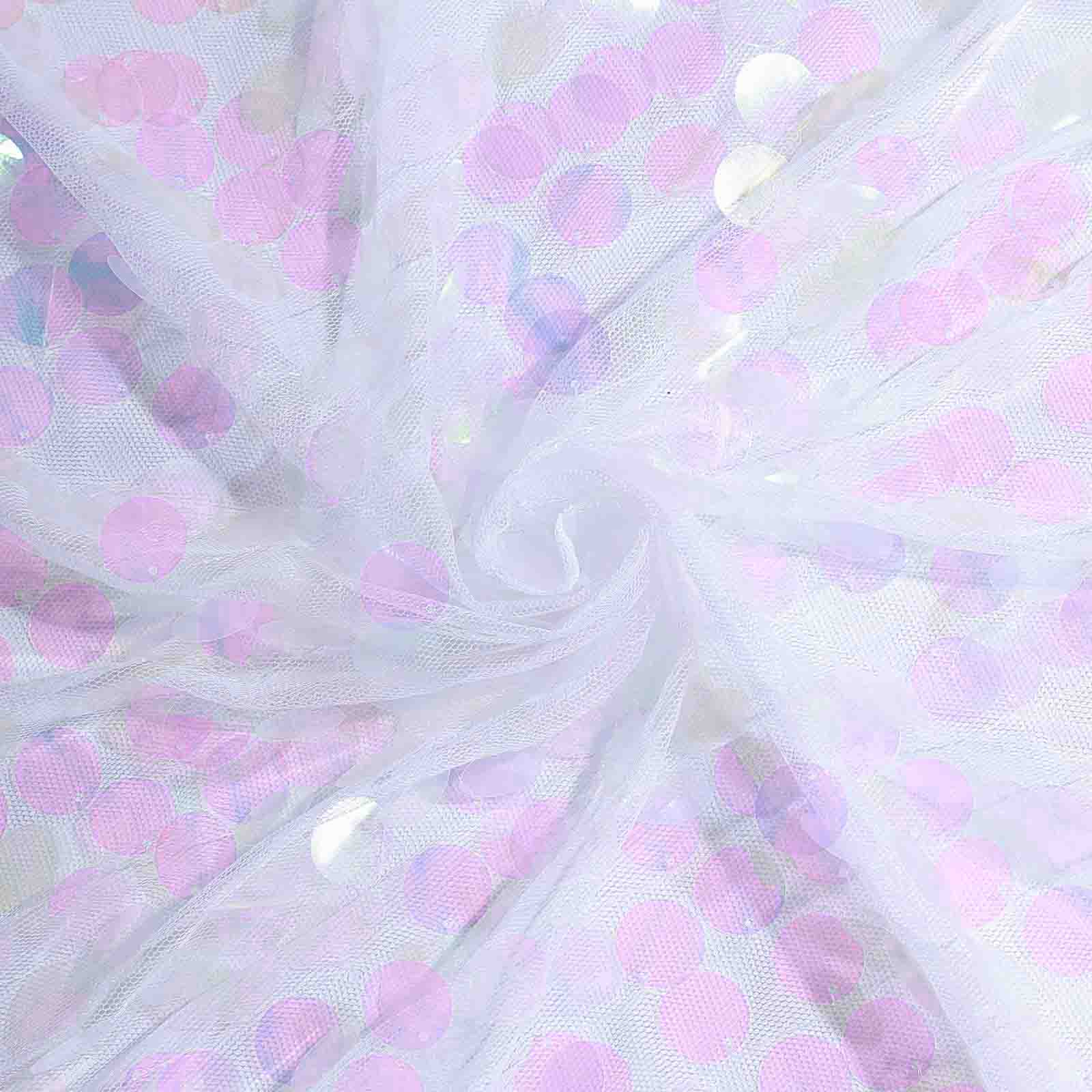 Sequin 90x132 Rectangle Tablecloth Iridescent - Seamless Big Payette Table Cover