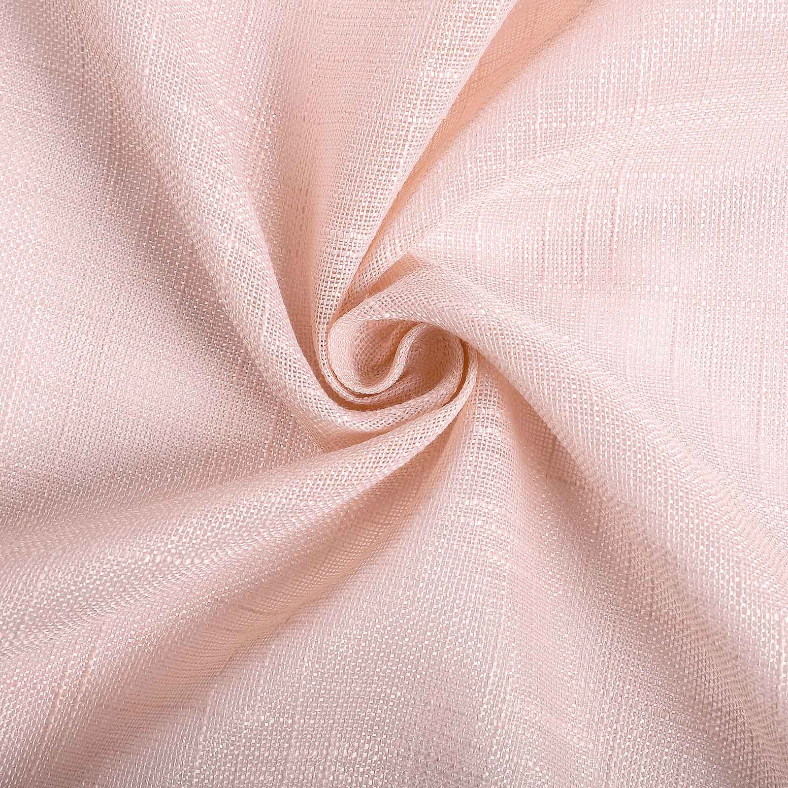 Faux Linen 60x126 Rectangular Tablecloth Blush - Slubby Textured & Wrinkle Resistant for Weddings and Special Events