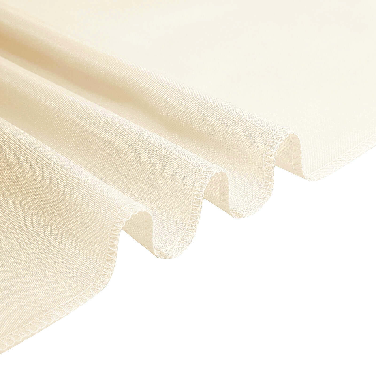 Fitted Polyester 96x30 Rectangle Tablecloth Beige - Durable and Easy to Maintain Table Cover
