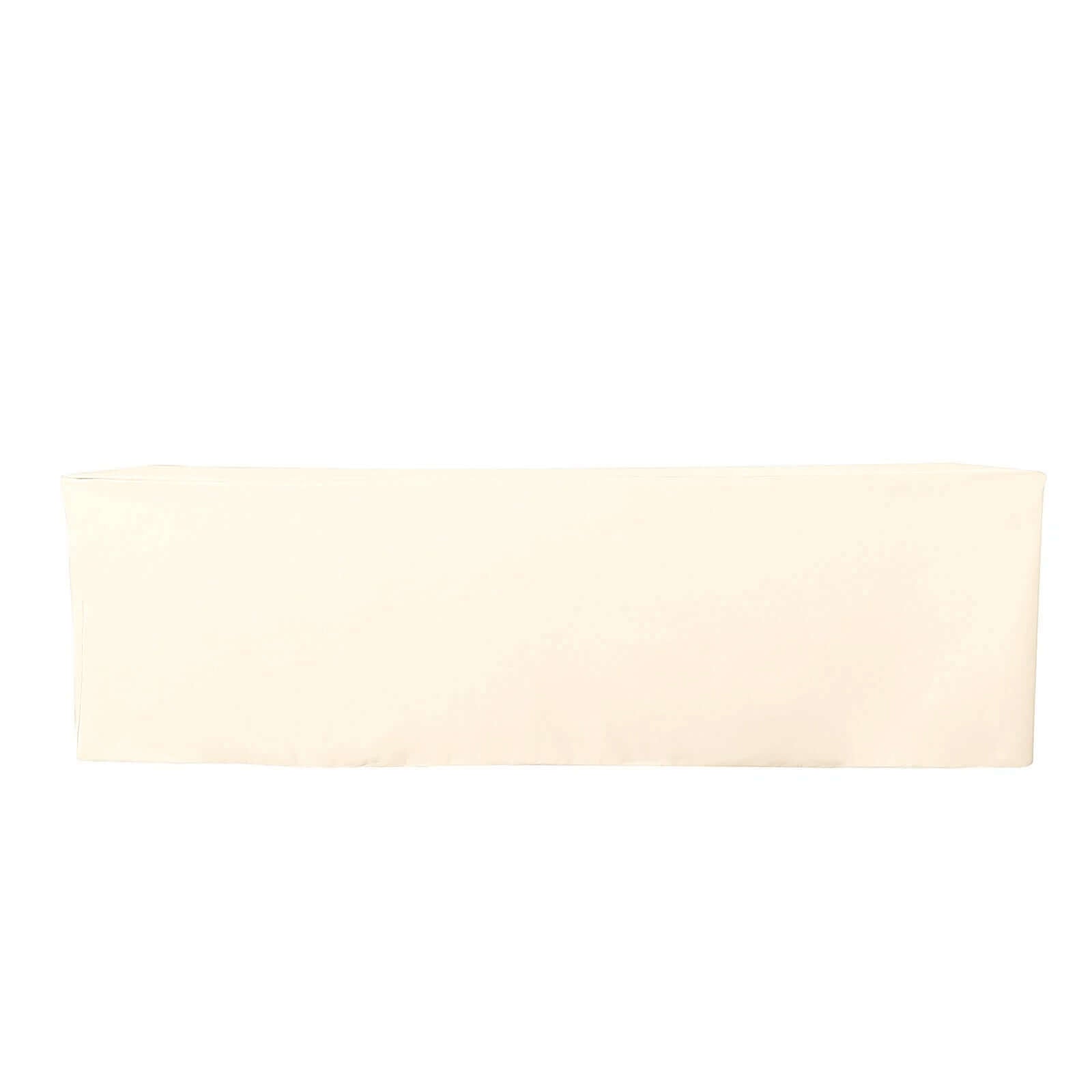 Fitted Polyester 96x30 Rectangle Tablecloth Beige - Durable and Easy to Maintain Table Cover