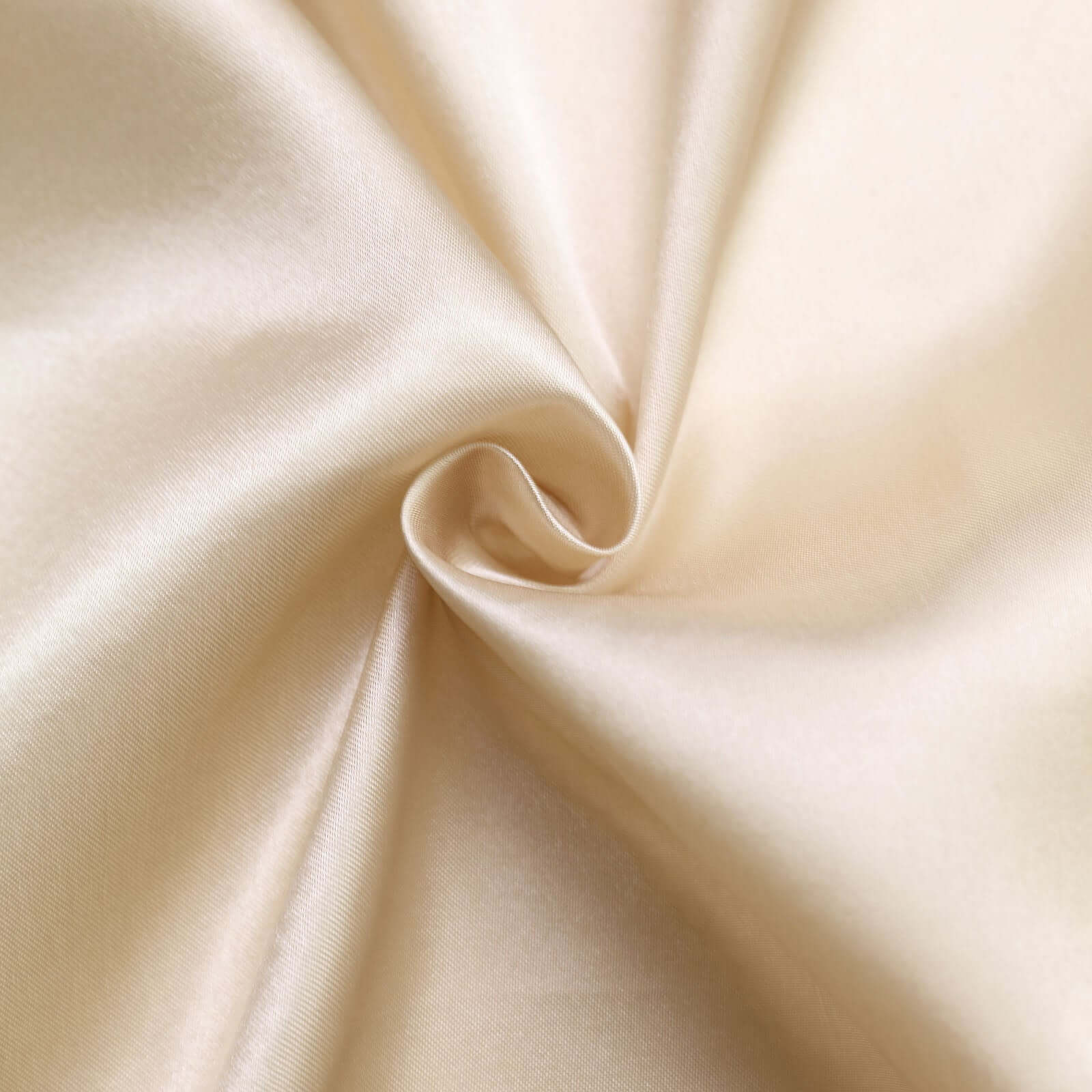 Satin Chair Cover Self-Tie Universal Design Beige - Durable Slip-On Cover for Folding, Dining, Banquet & Standard Chairs