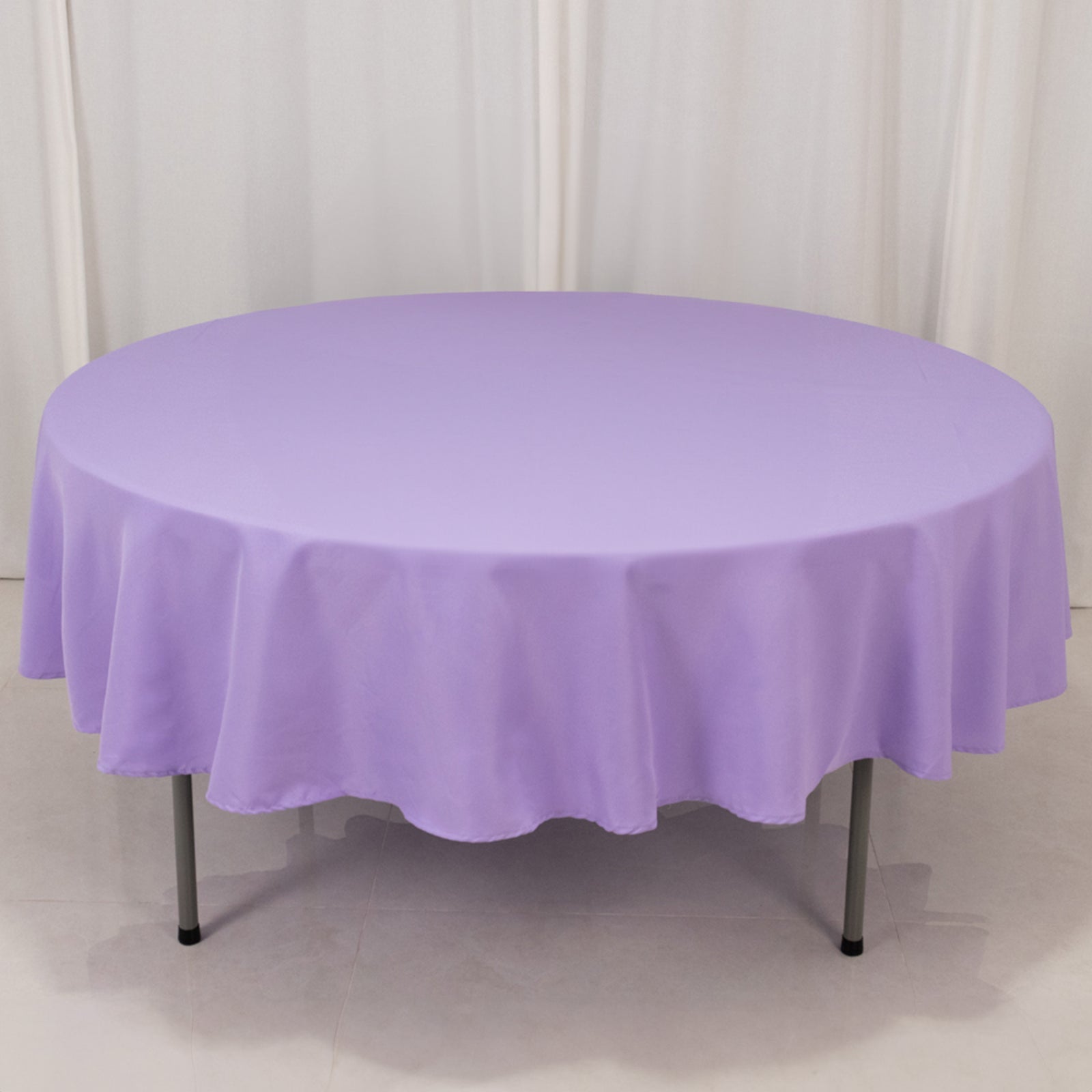 Premium Polyester 90 Round Tablecloth Lavender Lilac - Stain and Wrinkle-Resistant Design with 220GSM Thickness Table Cover