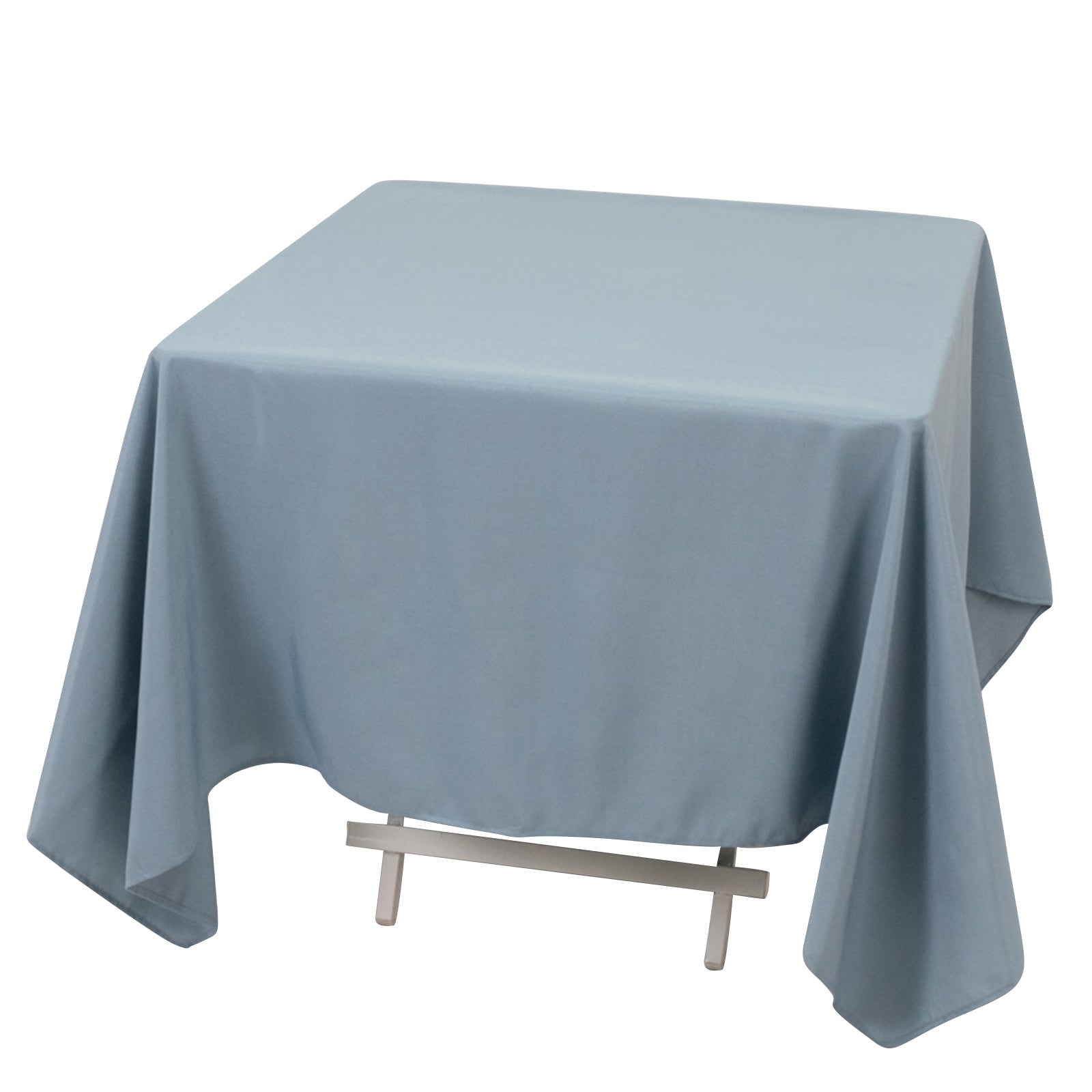 Premium Polyester Square Tablecloth 70x70 Dusty Blue 220GSM Wrinkle-Resistant Table Cover