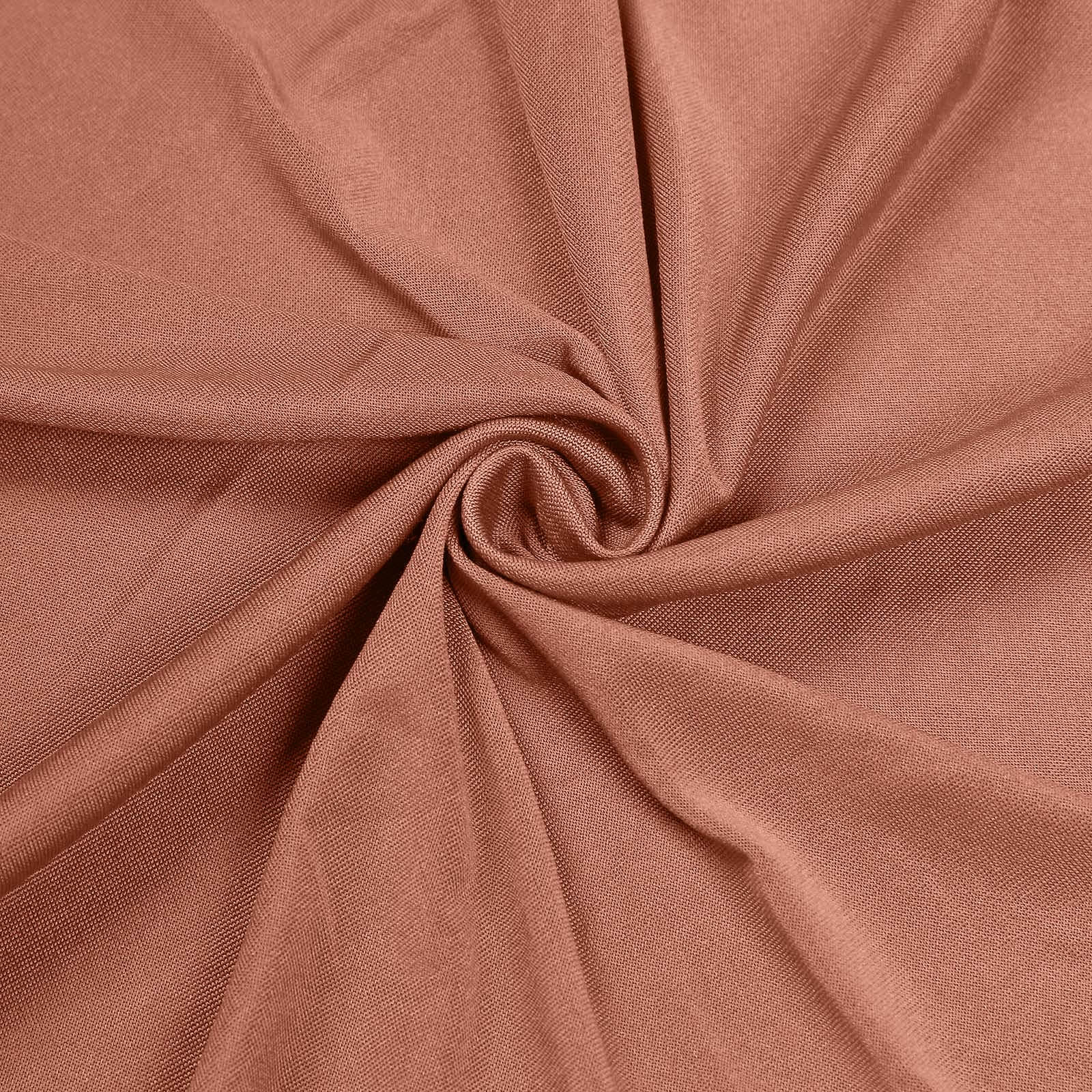 Spandex 24-32 Round Cocktail Table Cover Terracotta (Rust) - Easy to Maintain Stretch Fitted Highboy Tablecloth