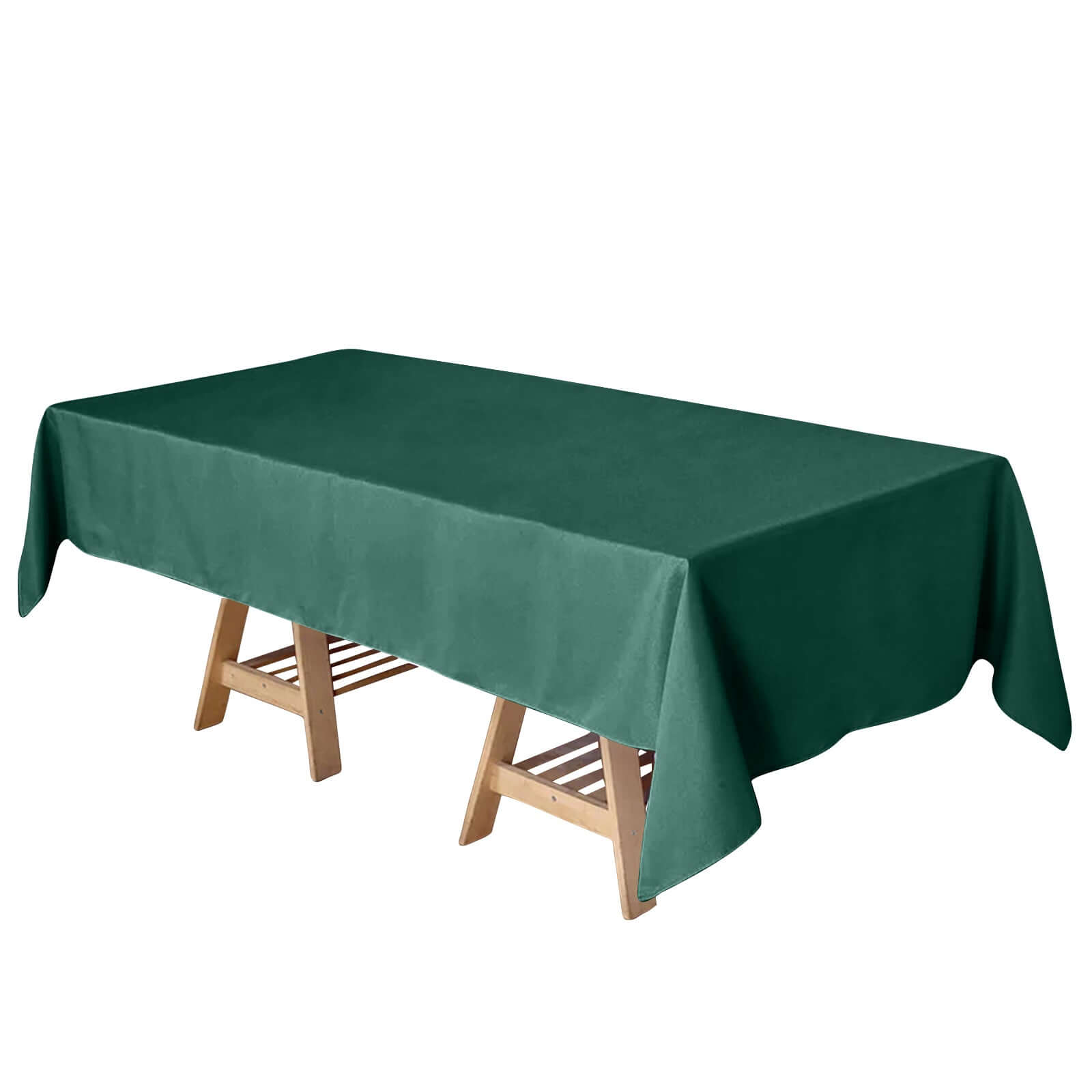 Polyester 60x102 Rectangle Tablecloth Hunter Emerald Green - Durable and Stylish Table Cover