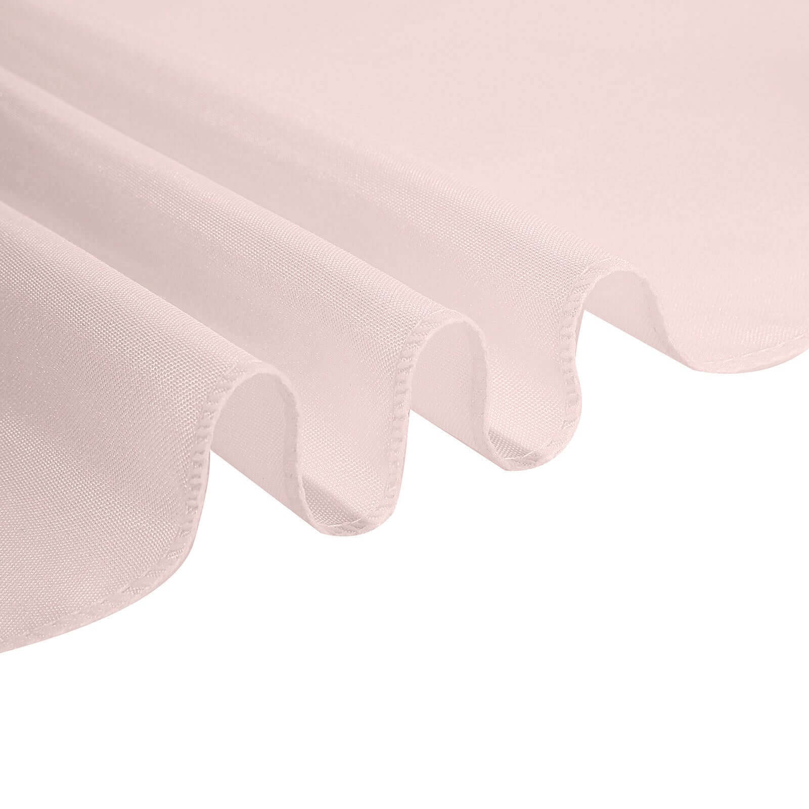 Fitted Polyester 96x30 Rectangle Tablecloth Blush - Durable and Easy to Maintain Table Cover