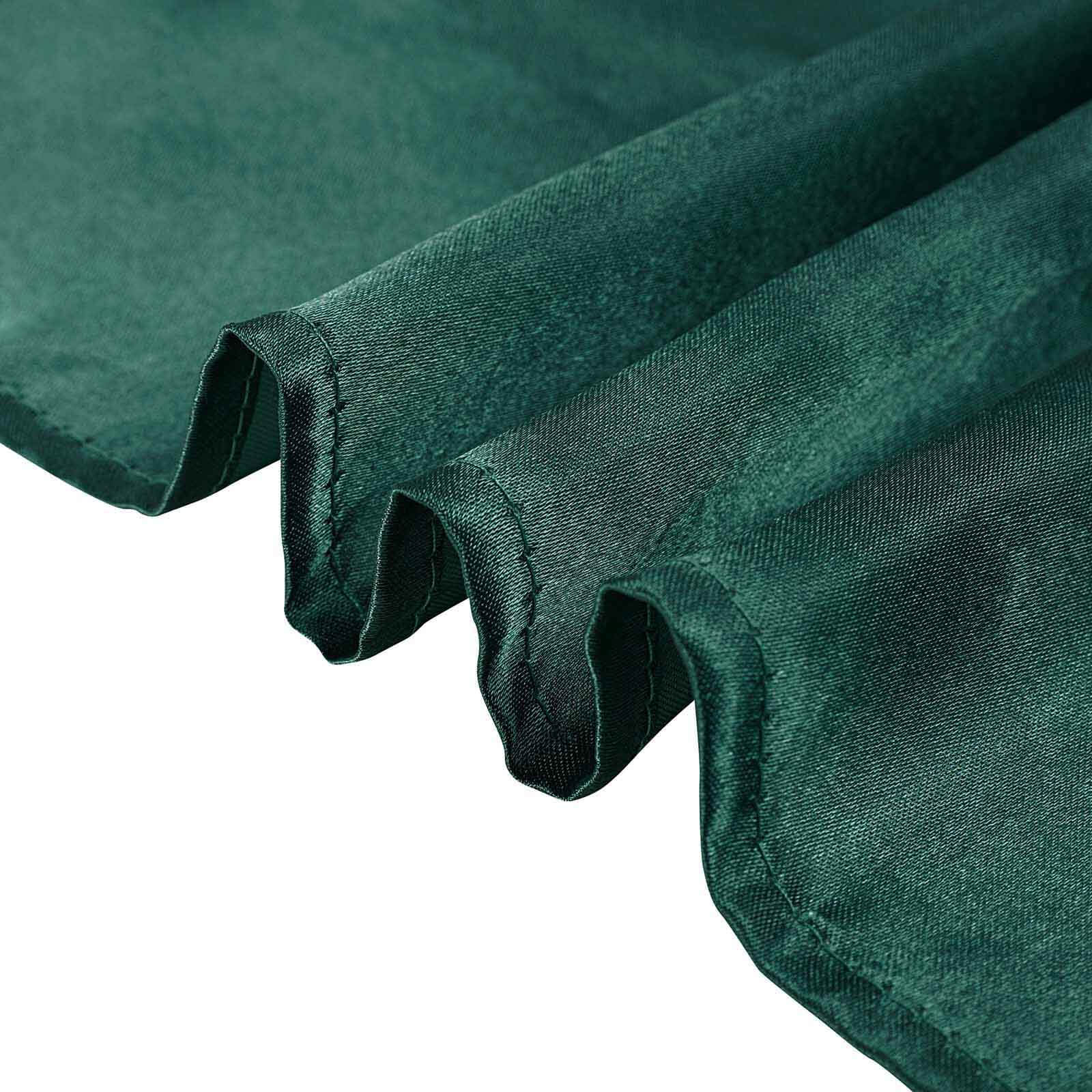 Satin Rectangular 60x102 Tablecloth Hunter Emerald Green - Smooth and Lustrous Table Cover