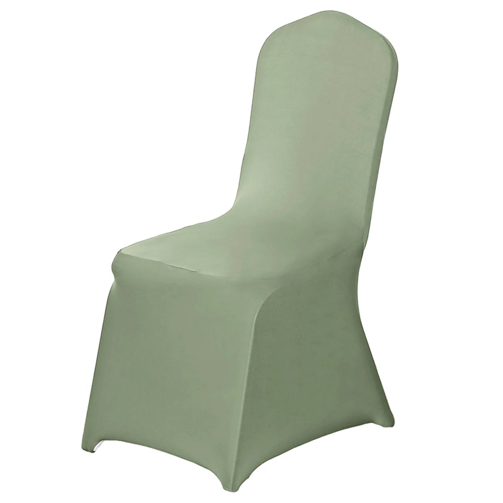 10 Pack Spandex Chair Covers for Banquet Chairs Dusty Sage Green - Durable Reusable Stretch Slip-On Covers