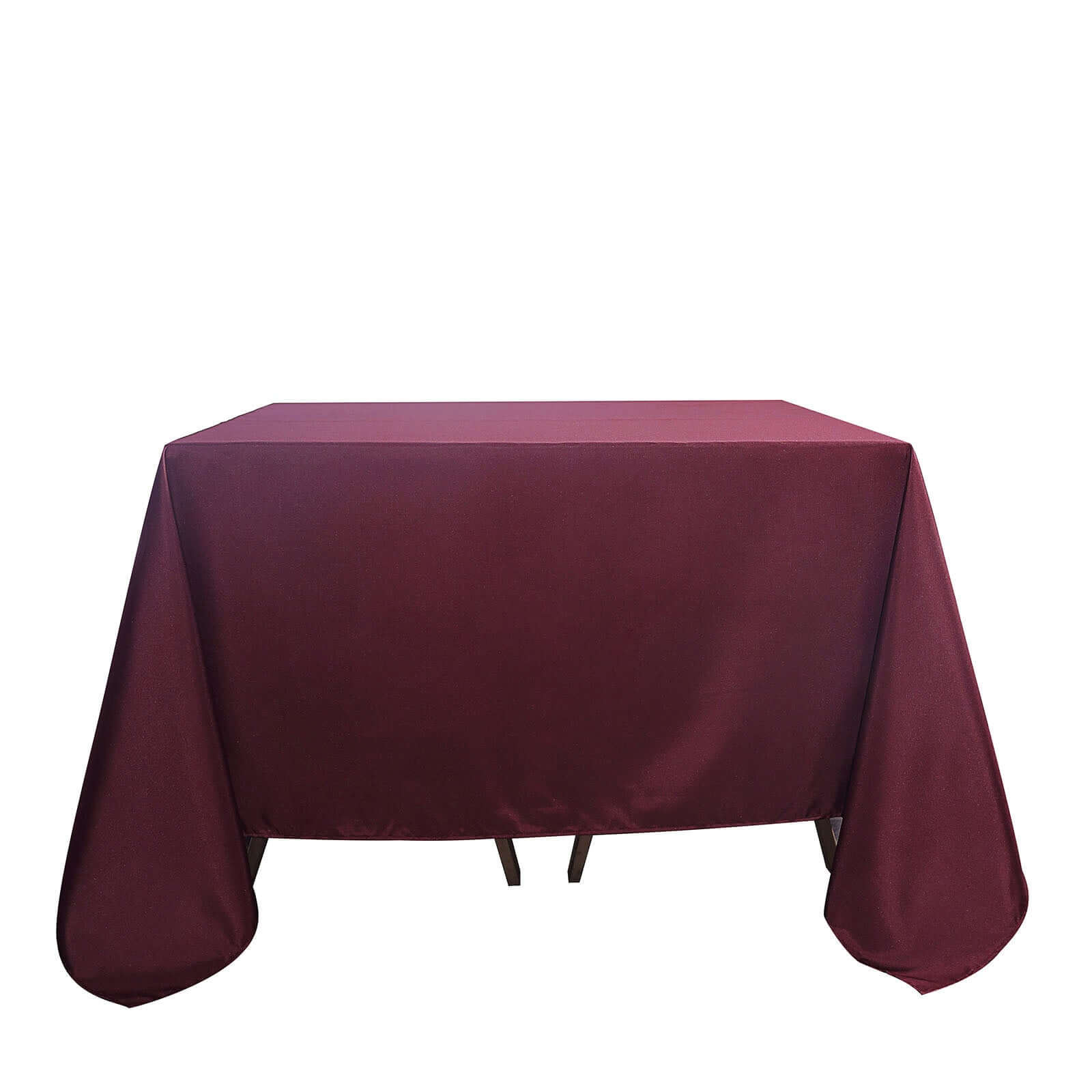 Polyester Square 90x90 Tablecloth Burgundy - Wrinkle-Resistant & Durable Table Cover