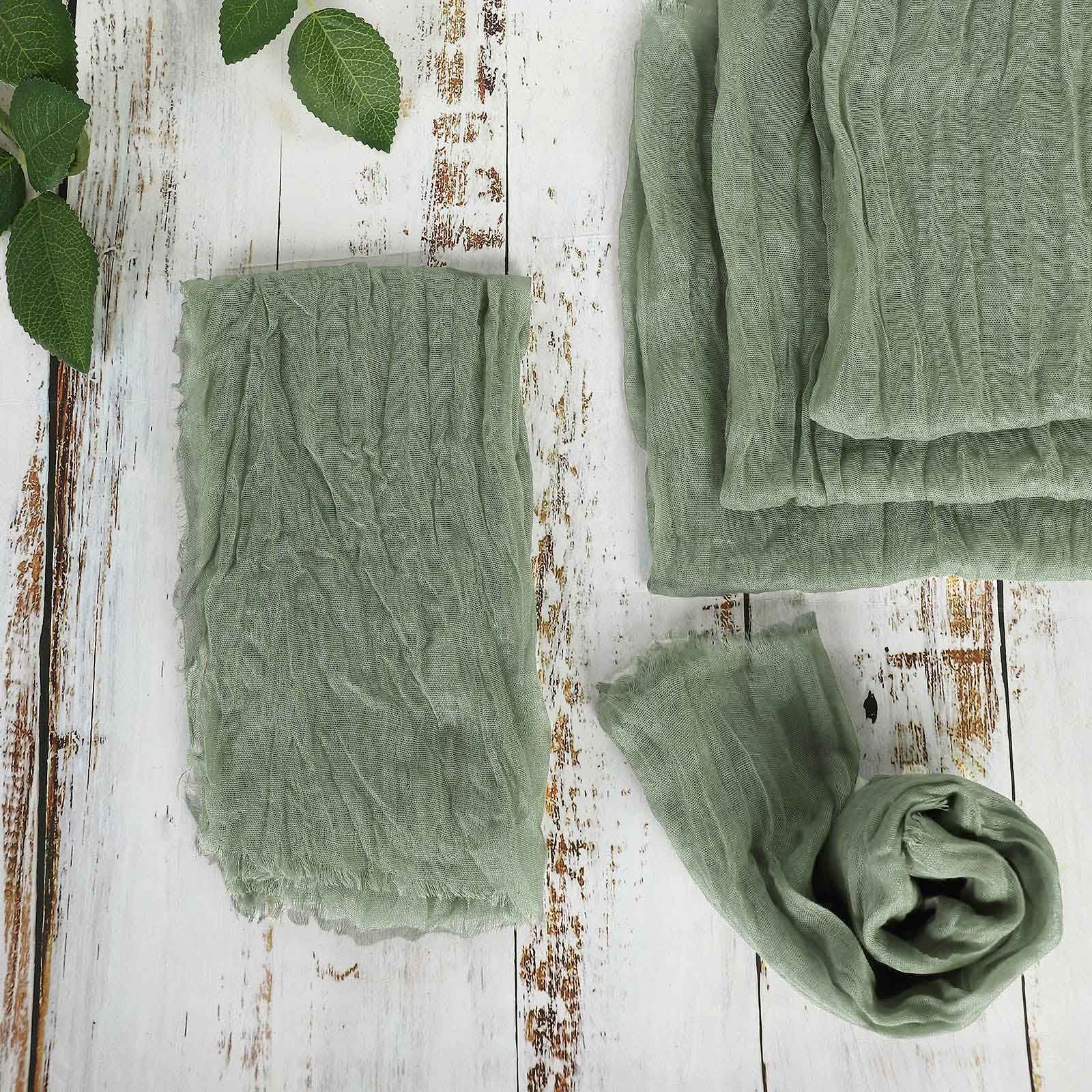 5 Pack Gauze Cheesecloth 24x19 Napkins Dusty Sage Green Reusable Dinner Napkins