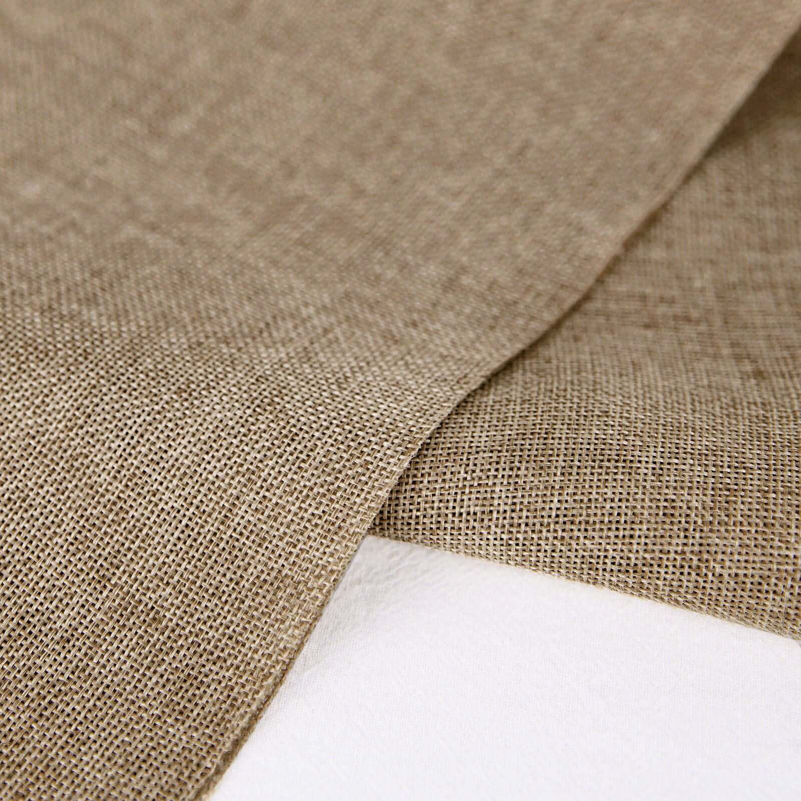 54x10 Yards Natural faux Burlap Fabric Roll, Jute Linen DIY Fabric Bolt