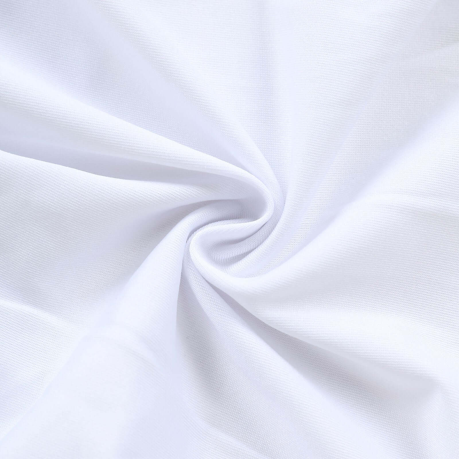 Set of 2 White Spandex Fitted Wedding Arch Covers for Round Top and Double Arch Chiara Backdrop Stands - 6ft,8ft