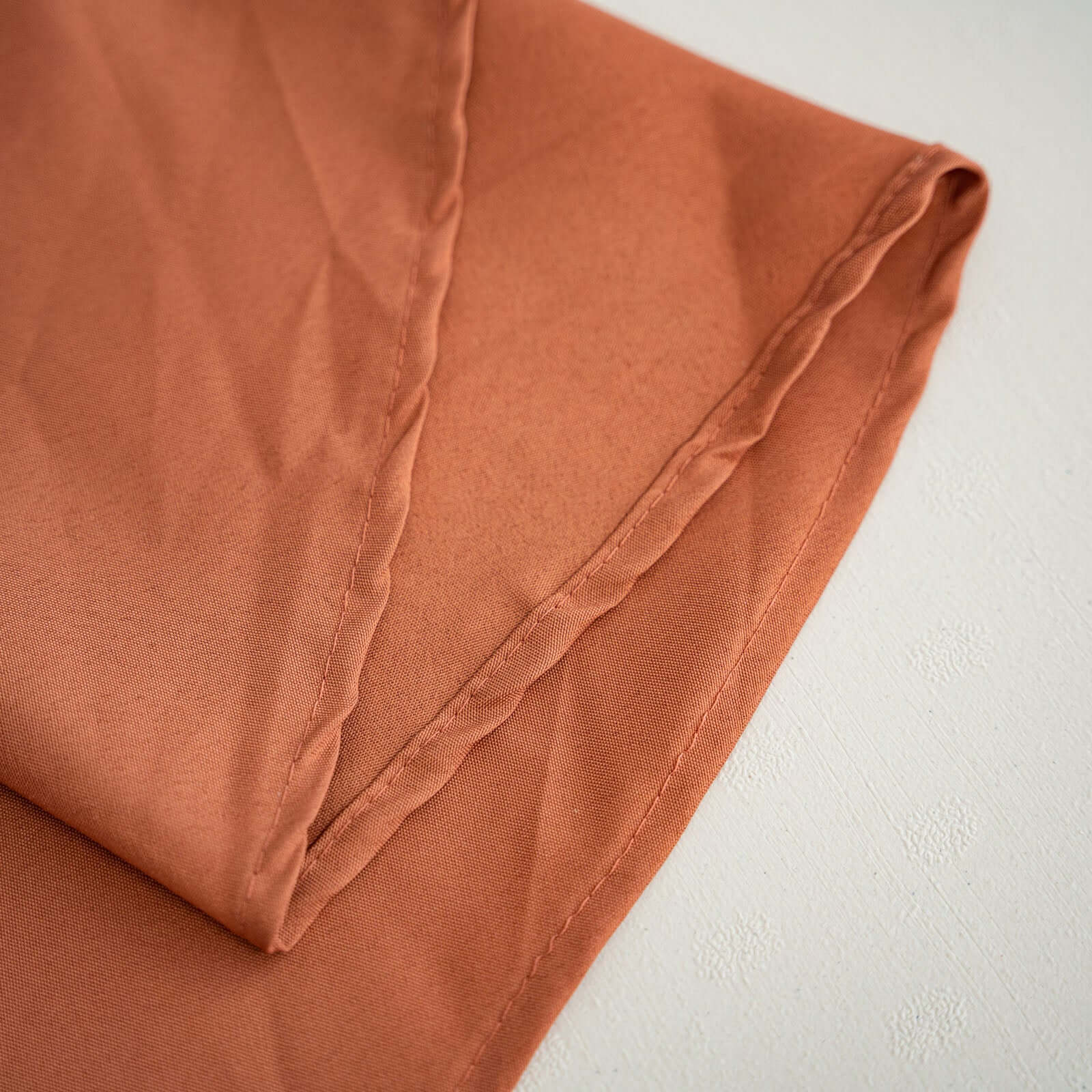 Polyester 120 Round Tablecloth Terracotta (Rust) - Seamless Wrinkle-Resistant Table Cover