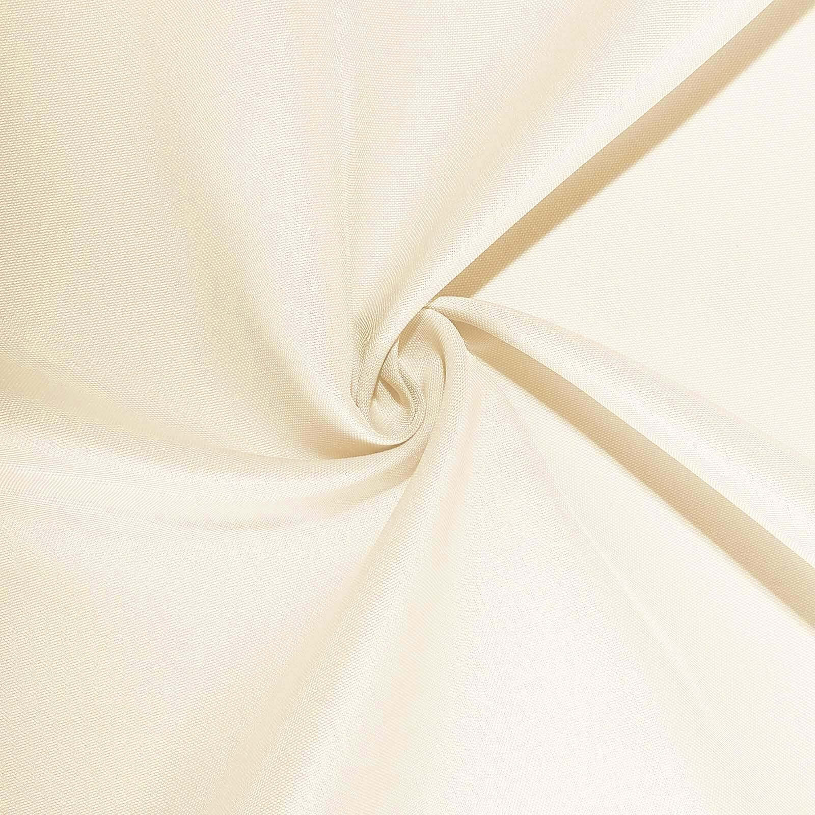 Fitted Polyester 96x30 Rectangle Tablecloth Beige - Durable and Easy to Maintain Table Cover