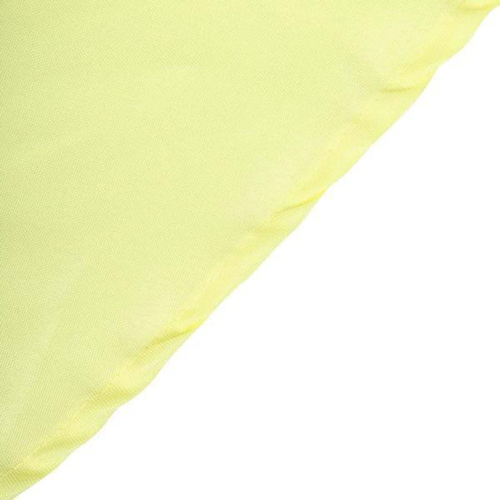 Polyester 108 Round Tablecloth Yellow - Wrinkle-Resistant Table Cover