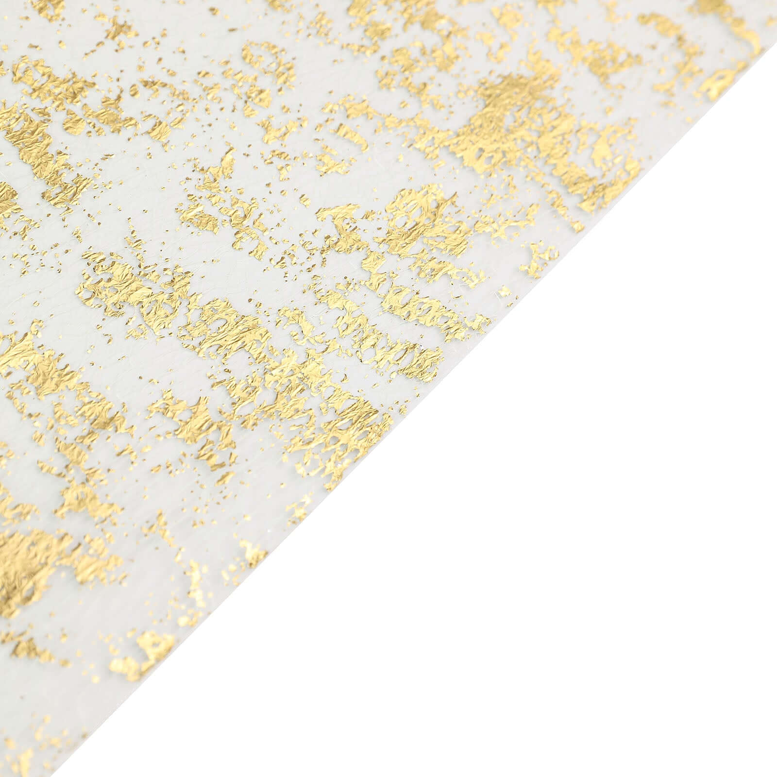 Mesh Polyester 108 Table Runner Roll Metallic Gold Distressed Foil Printing Design - Disposable Stylish Party Table Decor