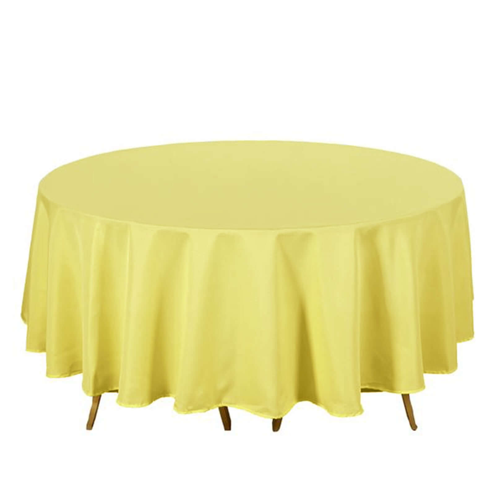 Polyester 90 Round Tablecloth Yellow - Stain & Wrinkle-Resistant Table Cover