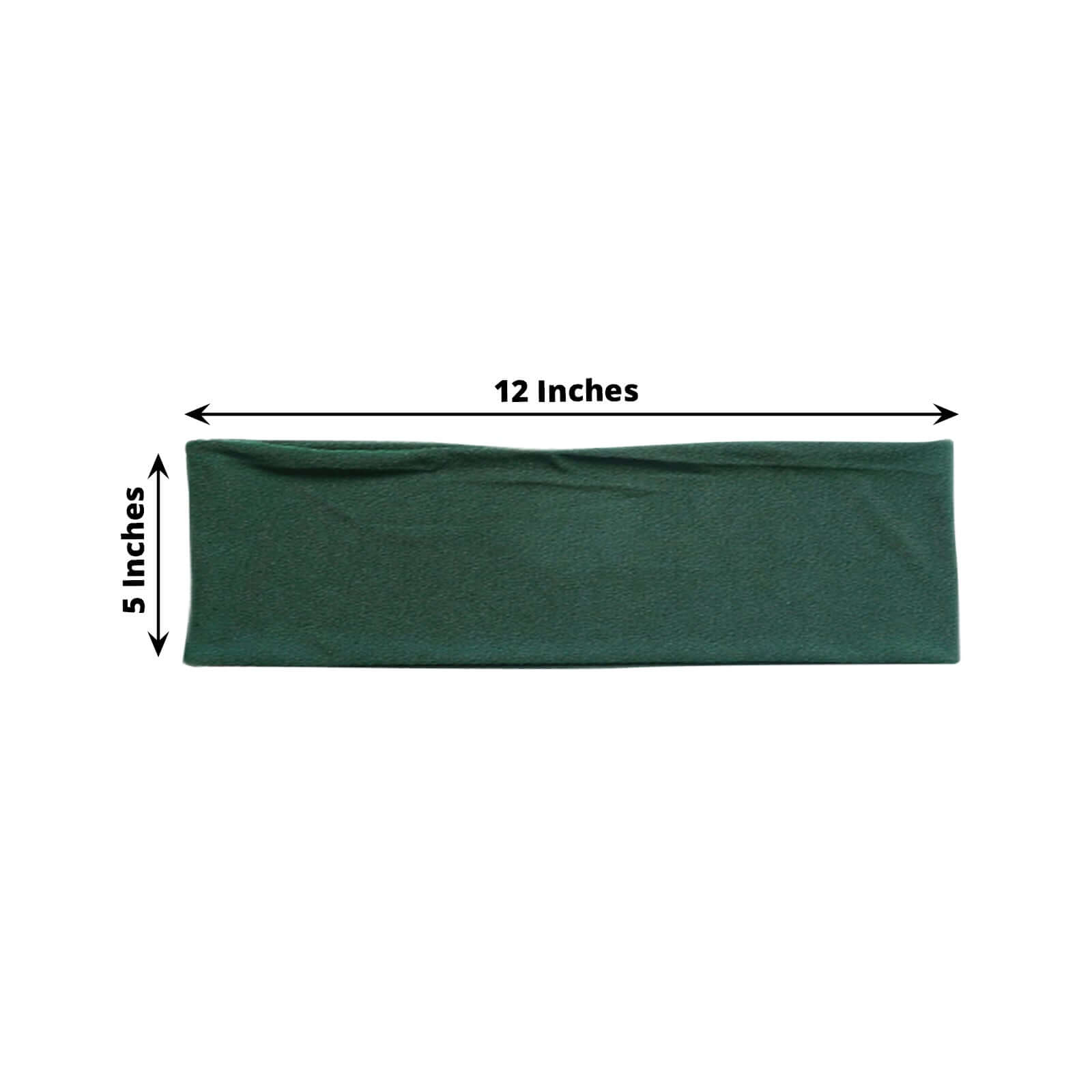 5 Pack Stretch Spandex Chair Sashes Hunter Emerald Green - Fitted Finish Two Ply Heavy Duty Chair Bands 5x12