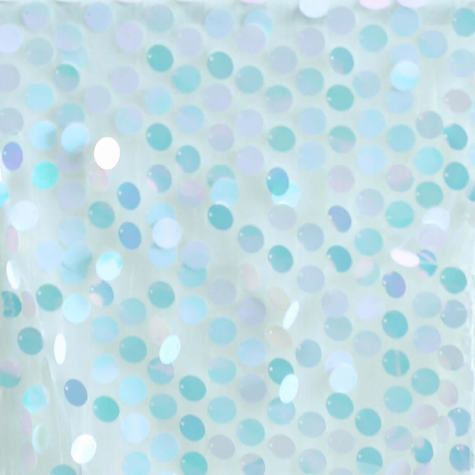 Big Payette Sequin 13x108 Table Runner Iridescent Blue - Dazzling Design