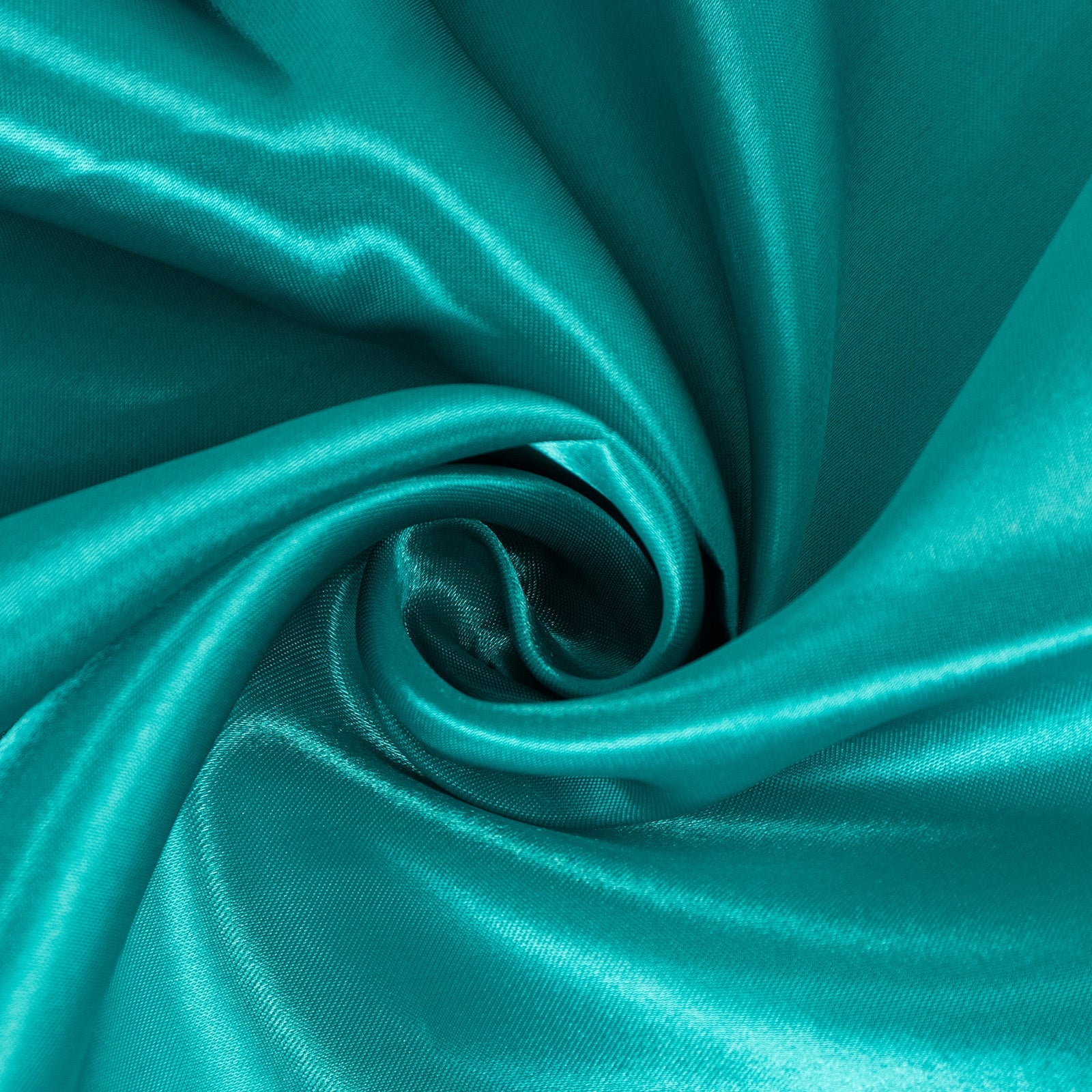 Satin 132 Round Tablecloth Turquoise - Stylish Seamless Table Cover