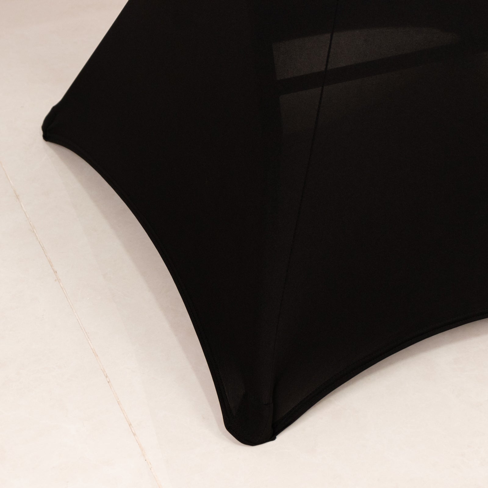 Spandex 33-36 Round Cocktail Table Cover Black - Easy to Maintain Stretch Fitted Highboy Tablecloth