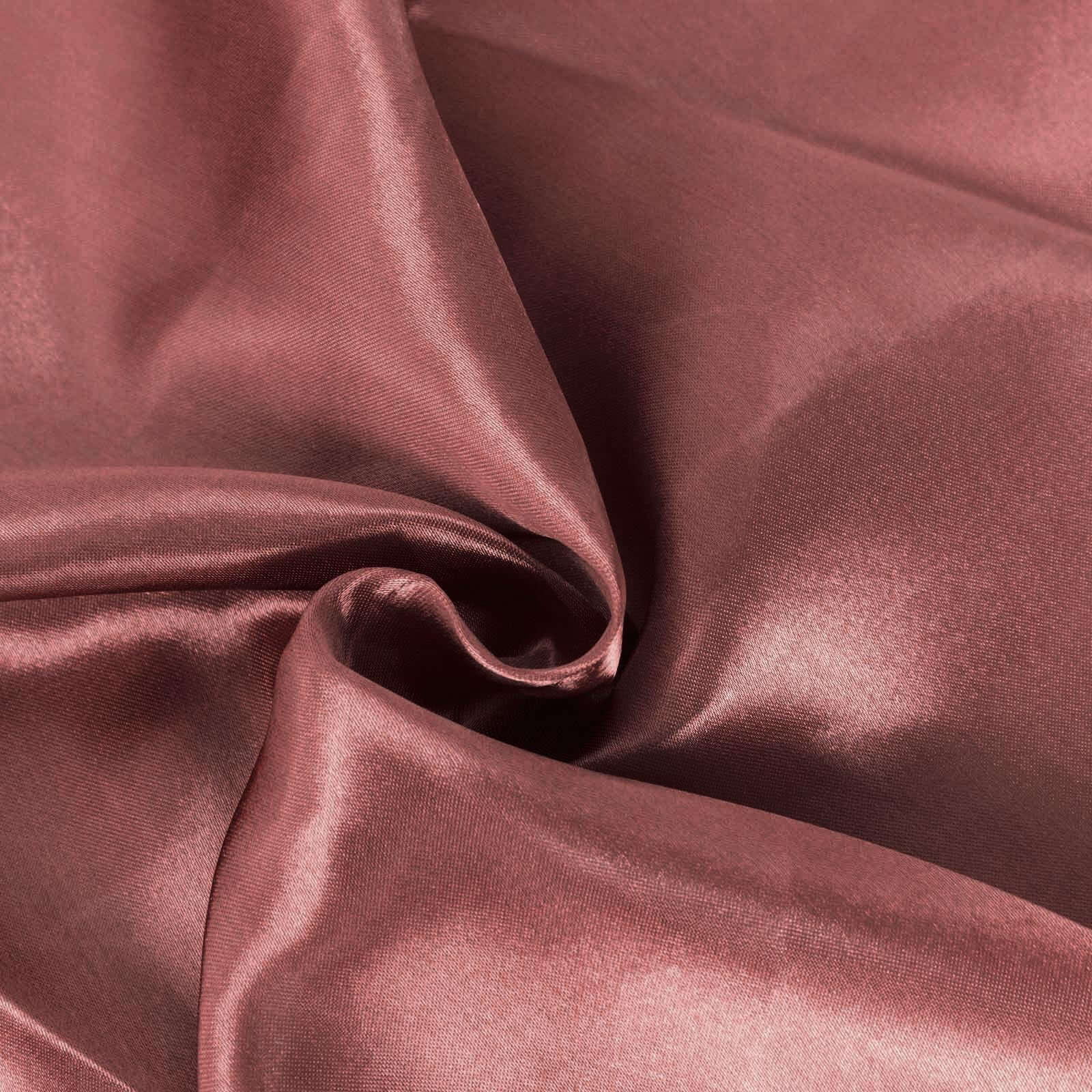 Satin 108 Round Tablecloth Cinnamon Rose - Smooth and Lustrous Table Cover