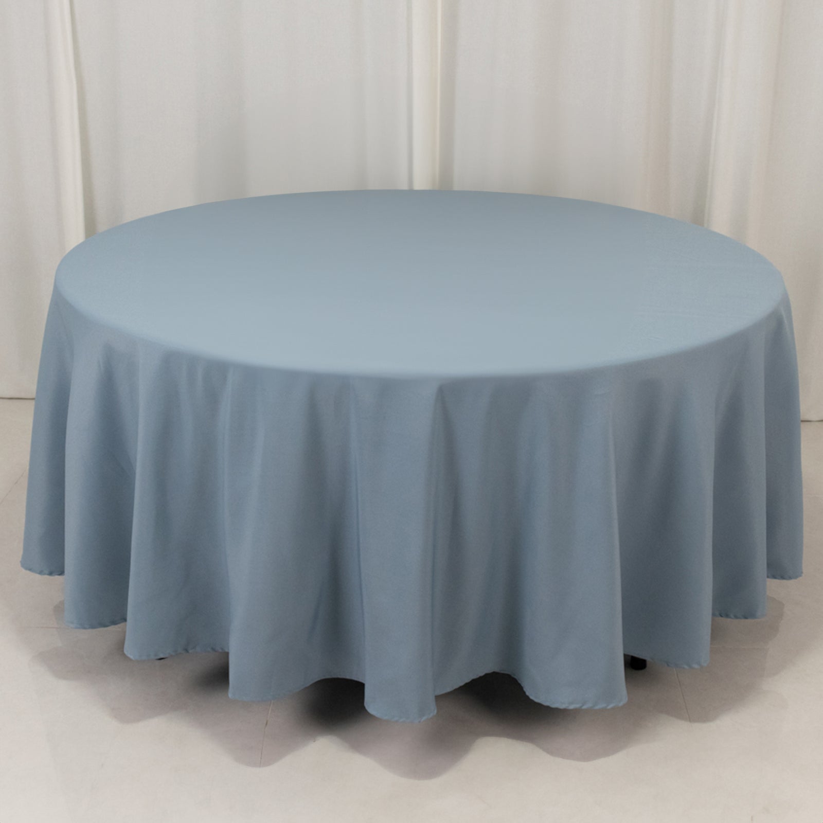 Premium Polyester 108 Round Tablecloth Dusty Blue - Wrinkle-Resistant 220GSM Table Cover