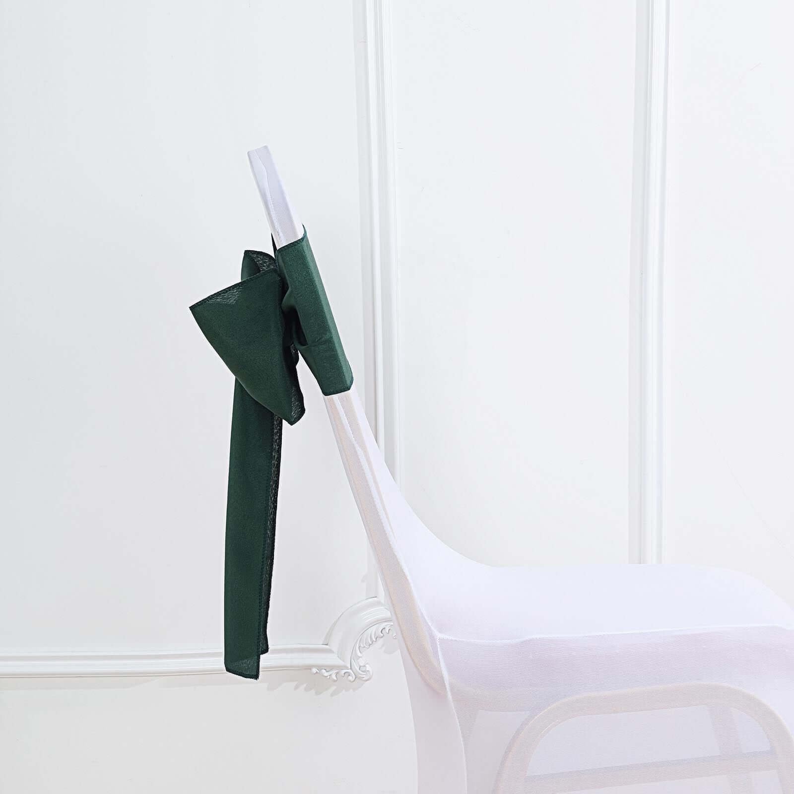 5 Pack Polyester Chair Sashes Hunter Emerald Green 6x108