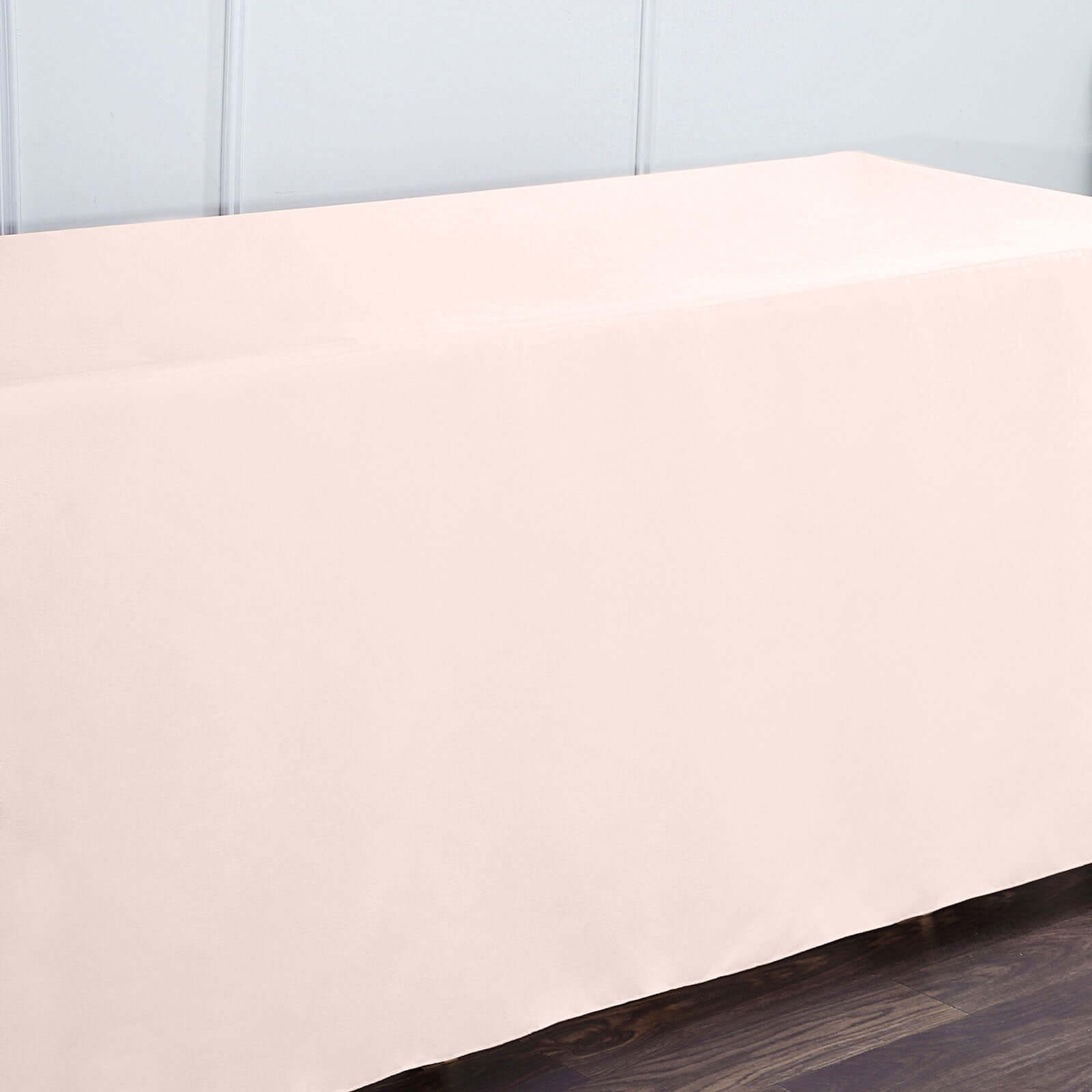 Fitted Polyester 72x30 Rectangle Tablecloth Blush - Durable Table Cover