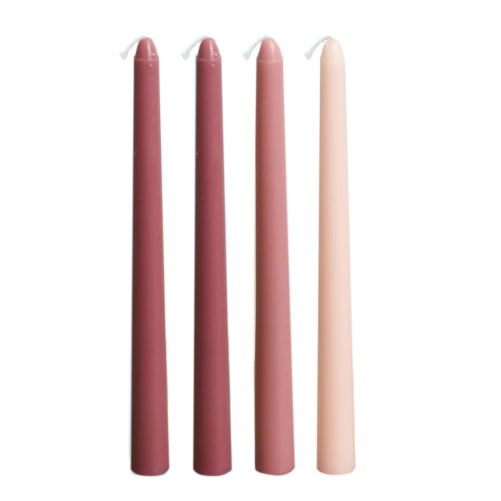 12-Pack Taper Candles Premium Wax Design Mixed Dusty Rose - Unscented Candles for Sophisticated Decor 10