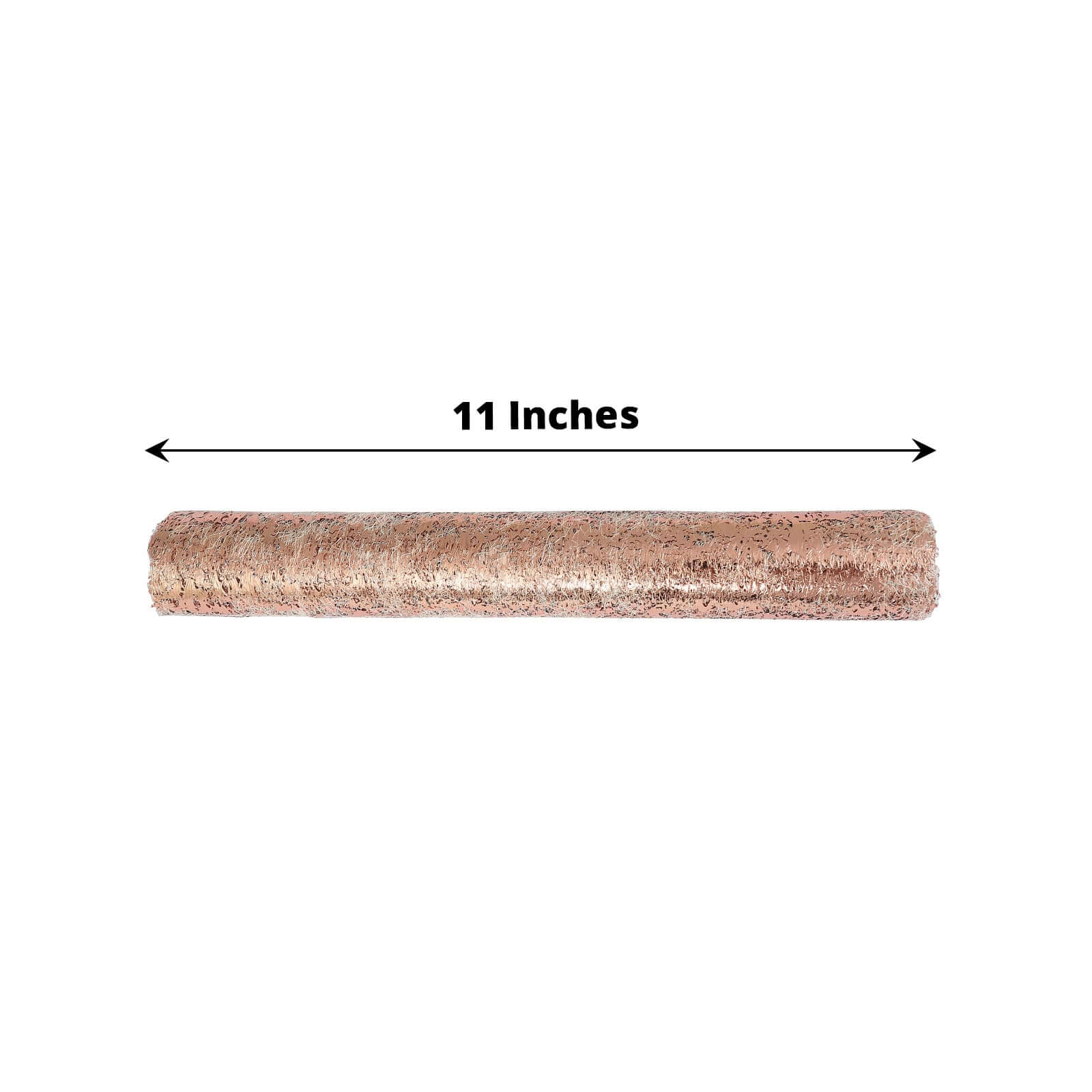 Mesh Polyester 108 Table Runner Roll Metallic Rose Gold - Distressed Foil Look Disposable Table Decor