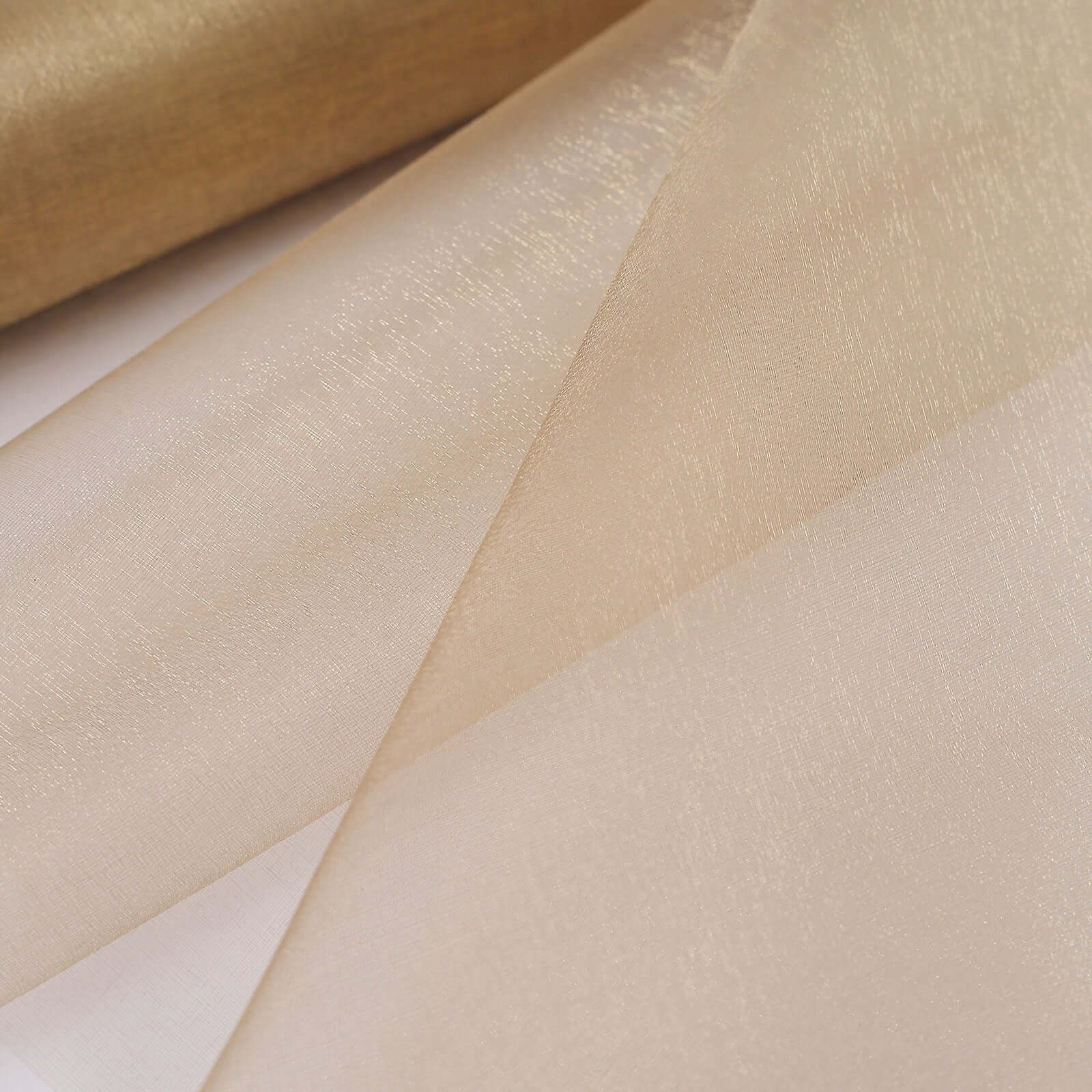 12x10yd Natural Sheer Chiffon Fabric Bolt, DIY Voile Drapery Roll