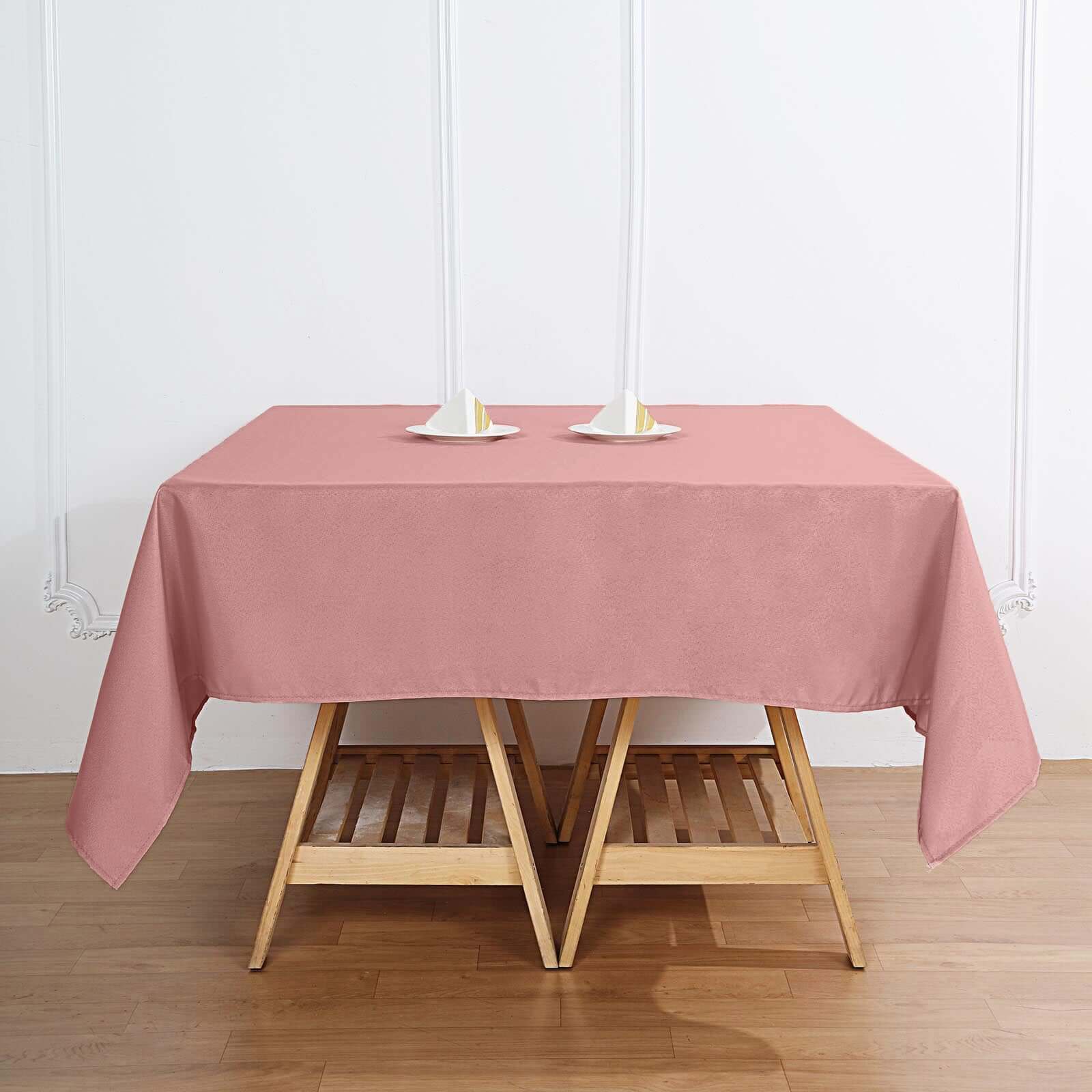 Polyester Square 70x70 Tablecloth Dusty Rose - Wrinkle-Resistant & Durable Table Cover